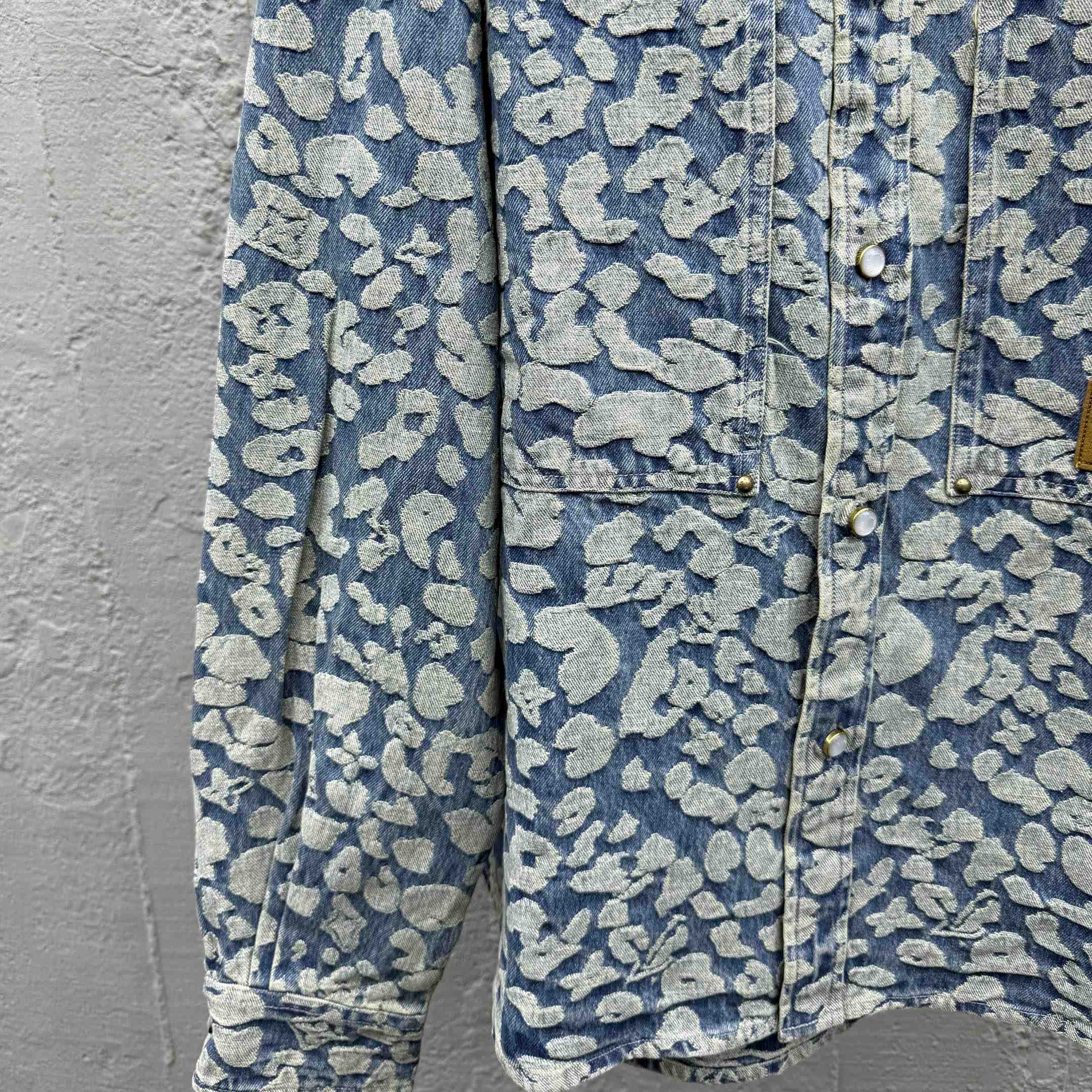 Louis Vuitton Jacquard Workwear Denim Shirts - DopestKickz