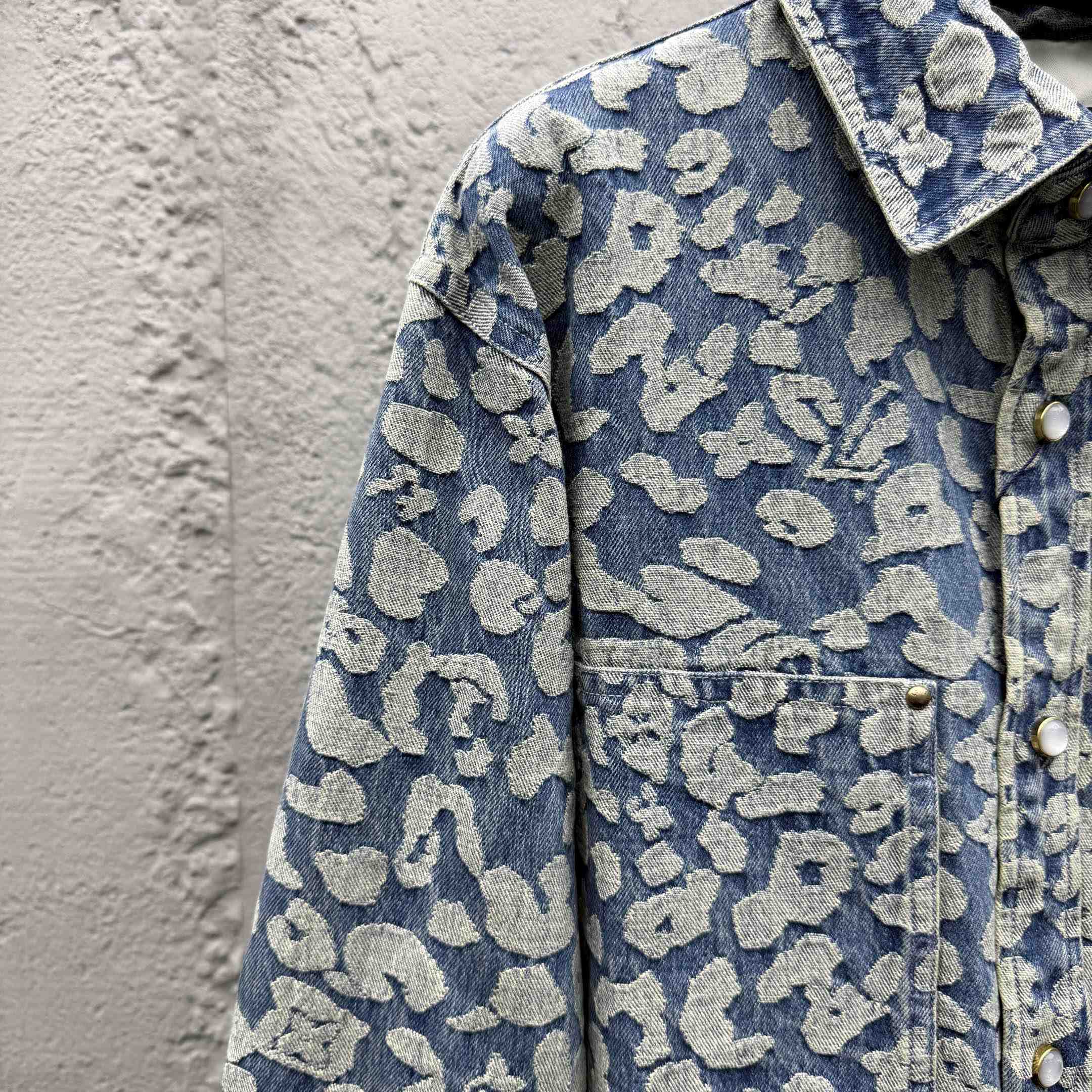 Louis Vuitton Jacquard Workwear Denim Shirts - DopestKickz