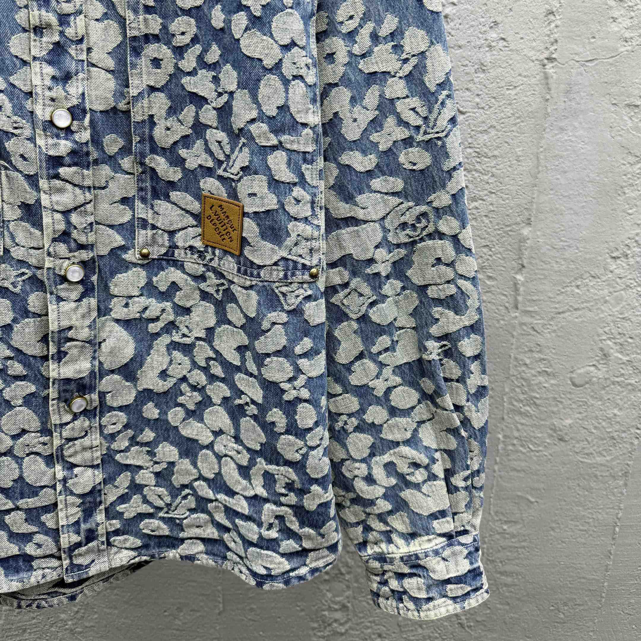Louis Vuitton Jacquard Workwear Denim Shirts - DopestKickz
