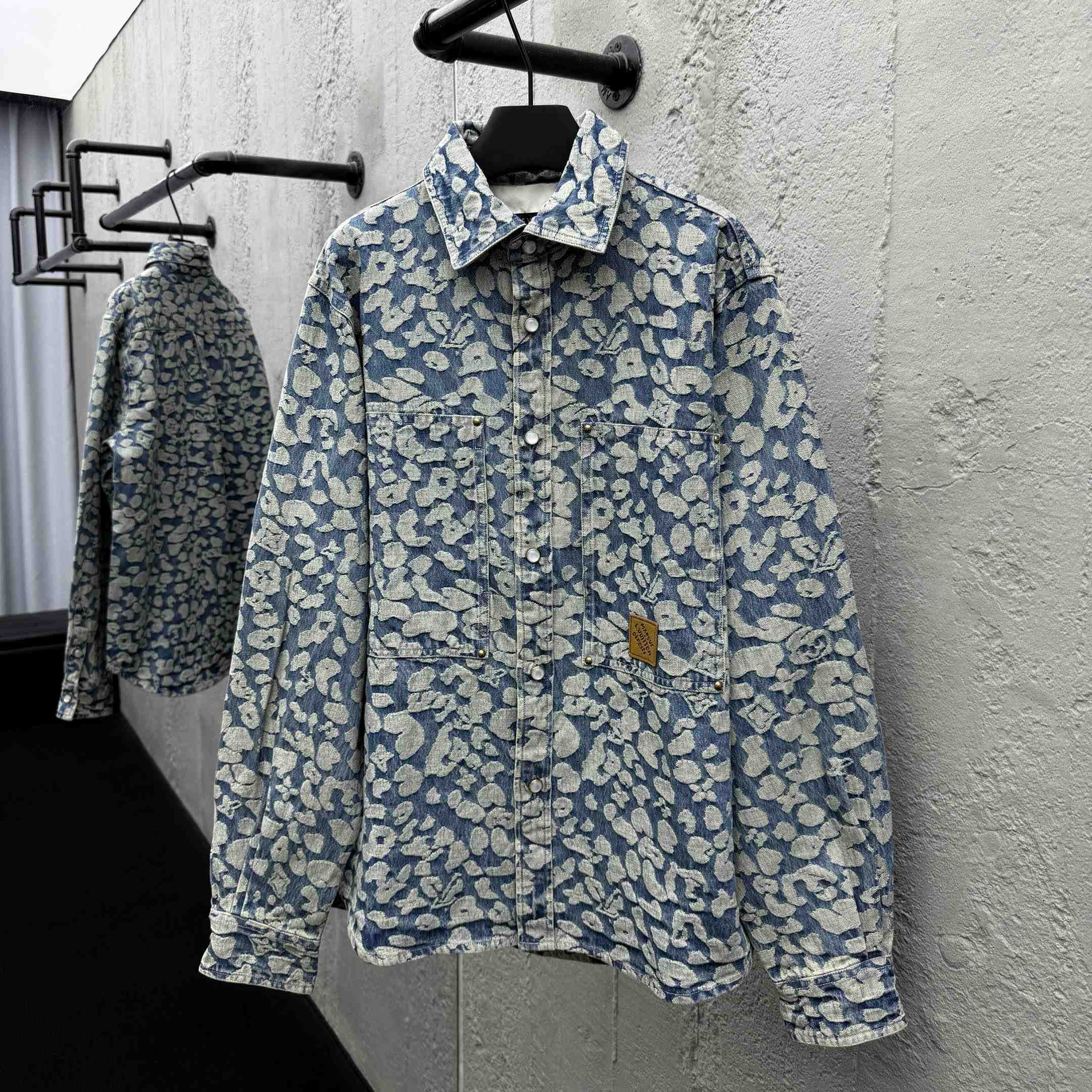Louis Vuitton Jacquard Workwear Denim Shirts - DopestKickz