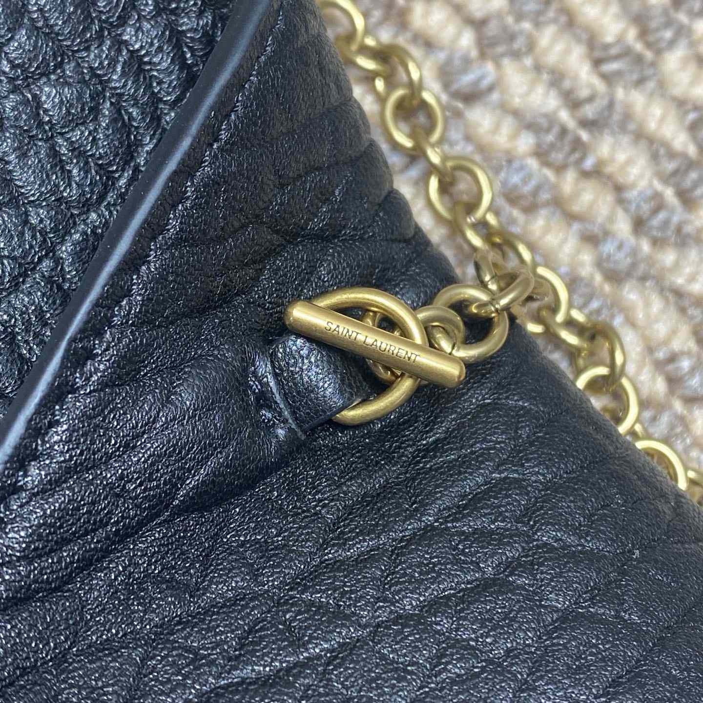 Saint Laurent Cassandre Chain Pouch In Lambskin - DopestKickz