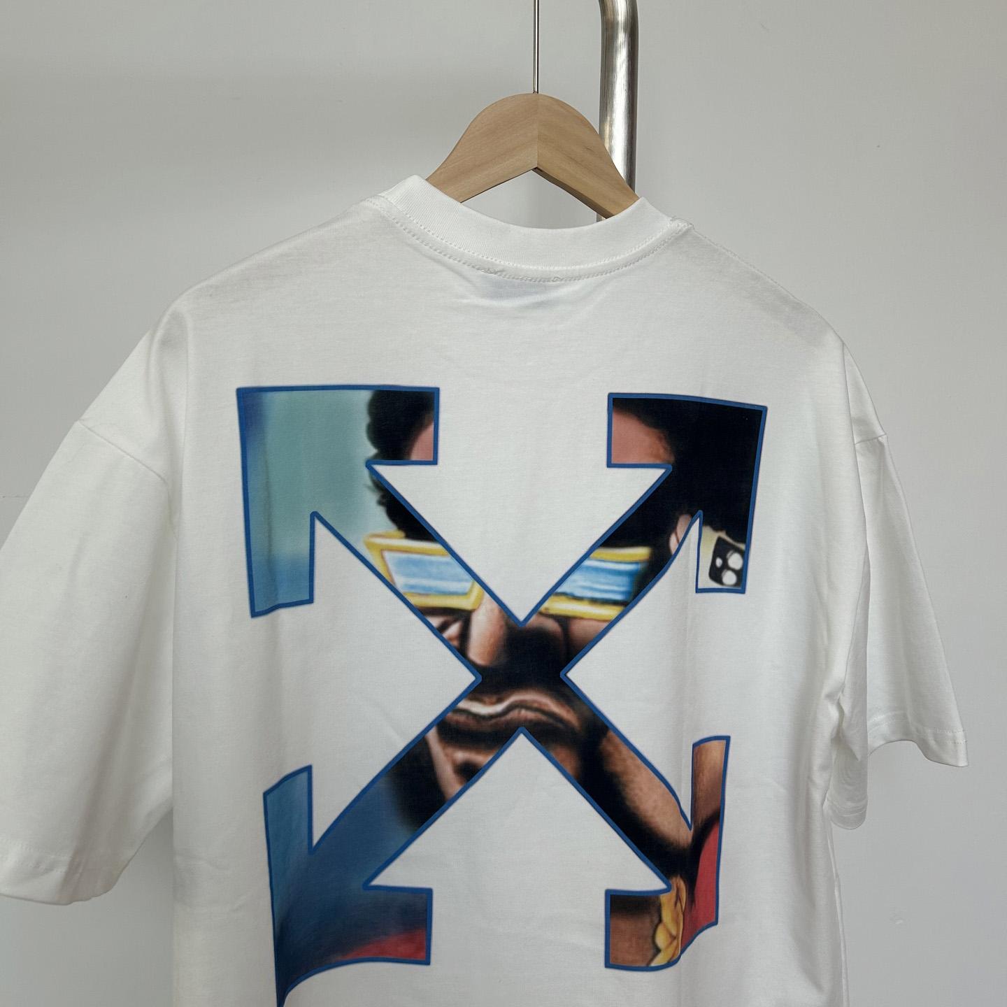 Off-White White Barber Arrow T-Shirt - DopestKickz