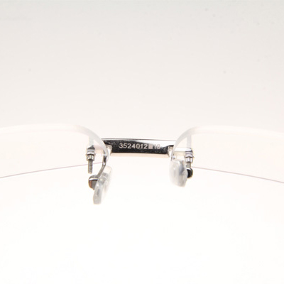 Cartier CT_3524012 Diamond White Buffalo Eyeglasses In Silver - DopestKickz