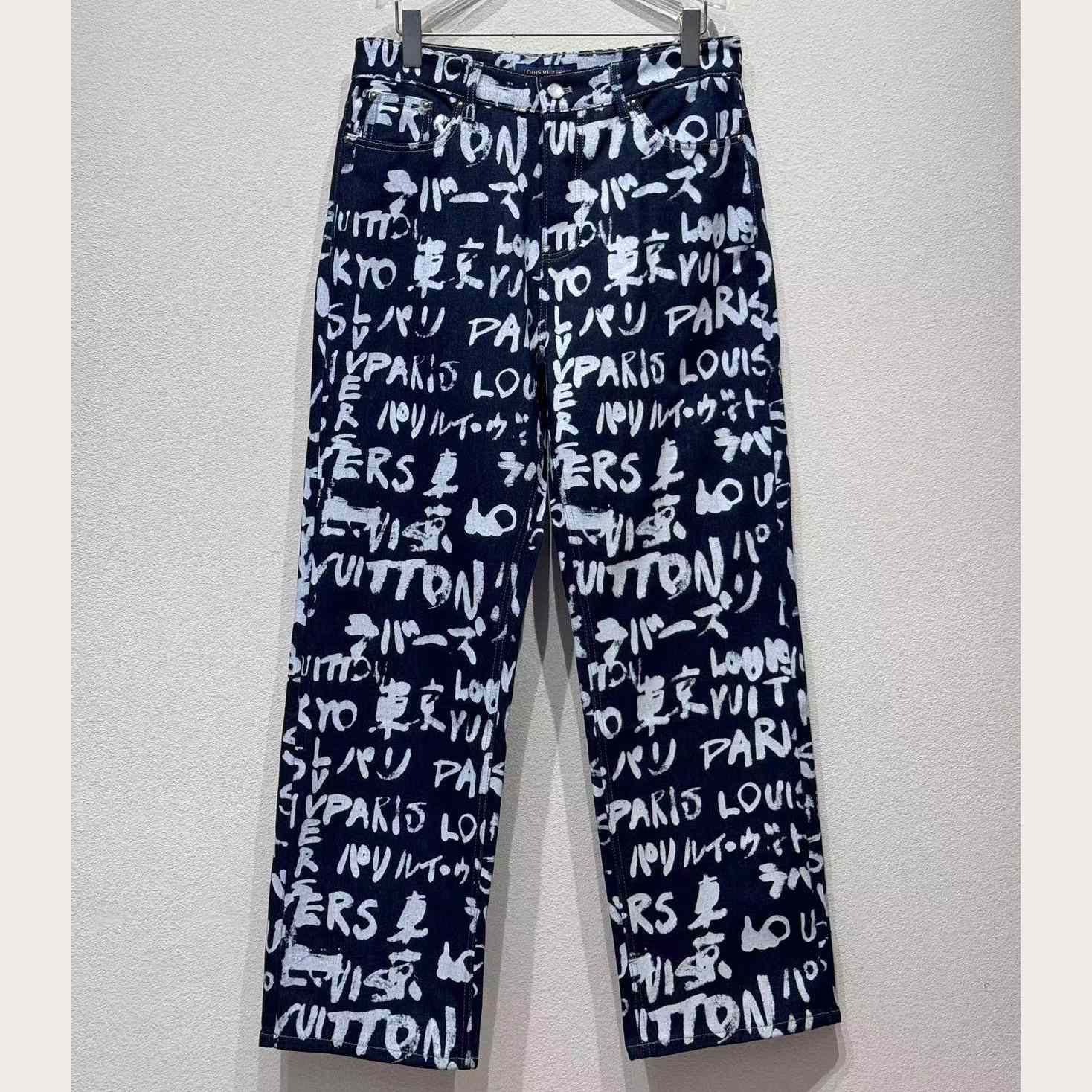 Louis Vuitton Denim Skate Pants   1AILT0 - DopestKickz