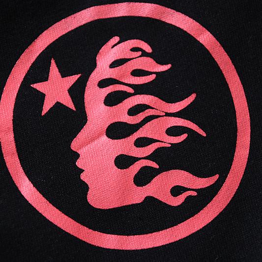 Hellstar Airbrushed Skull Closed Elastic Bottom Sweatpants Midnight Dye Black  - DopestKickz