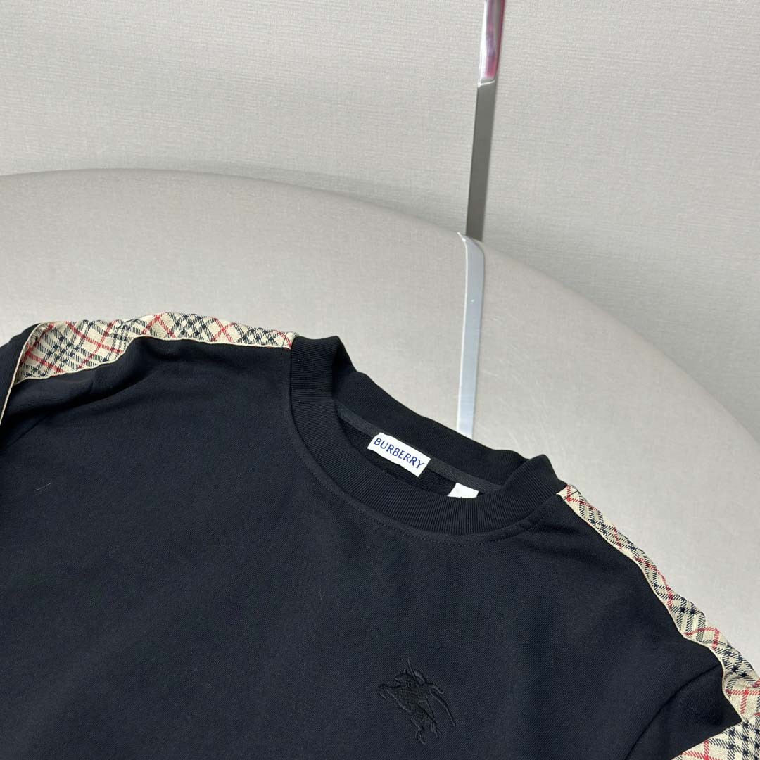 Burberry Check Trim Cotton Sweatshirt - DopestKickz