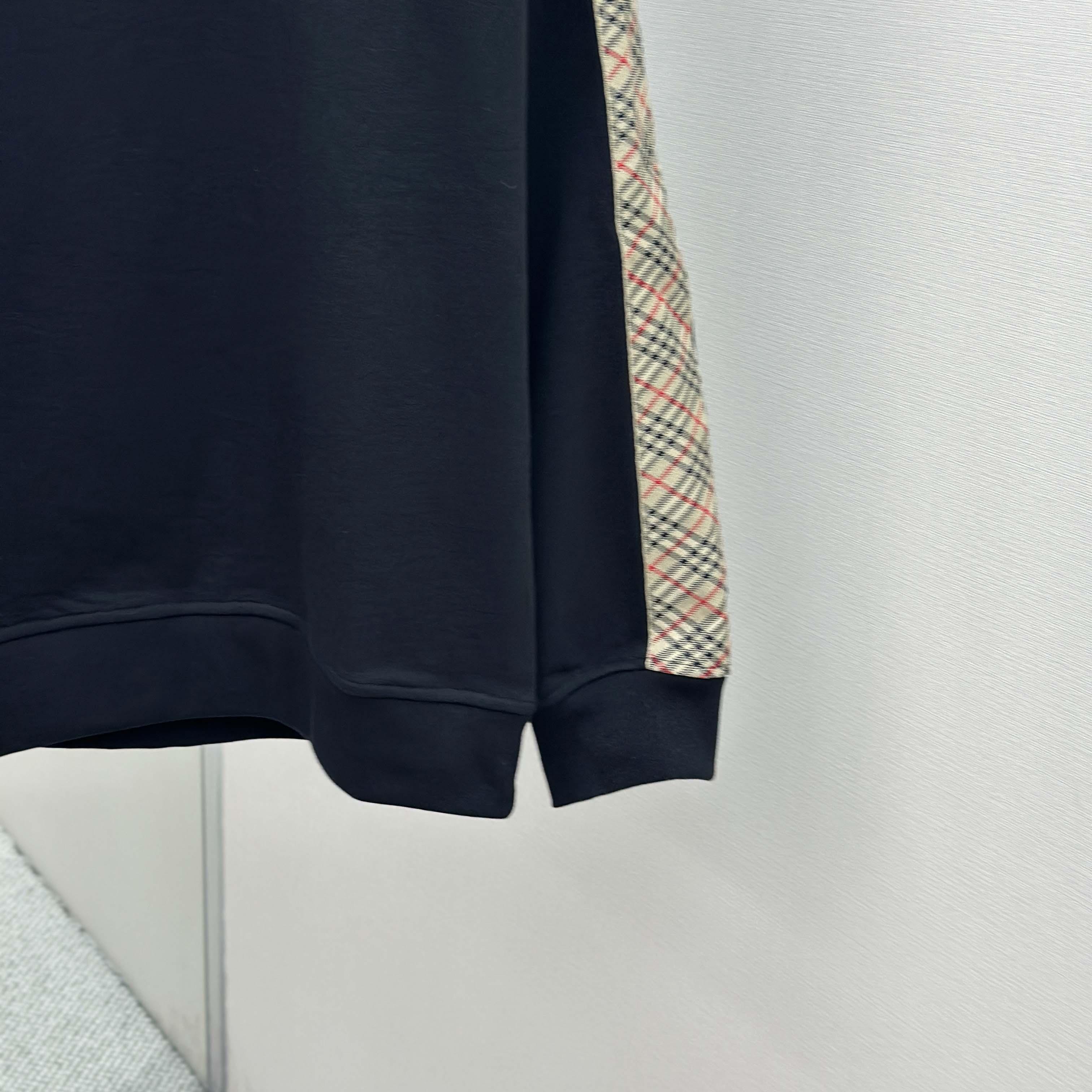 Burberry Check Trim Cotton Sweatshirt - DopestKickz