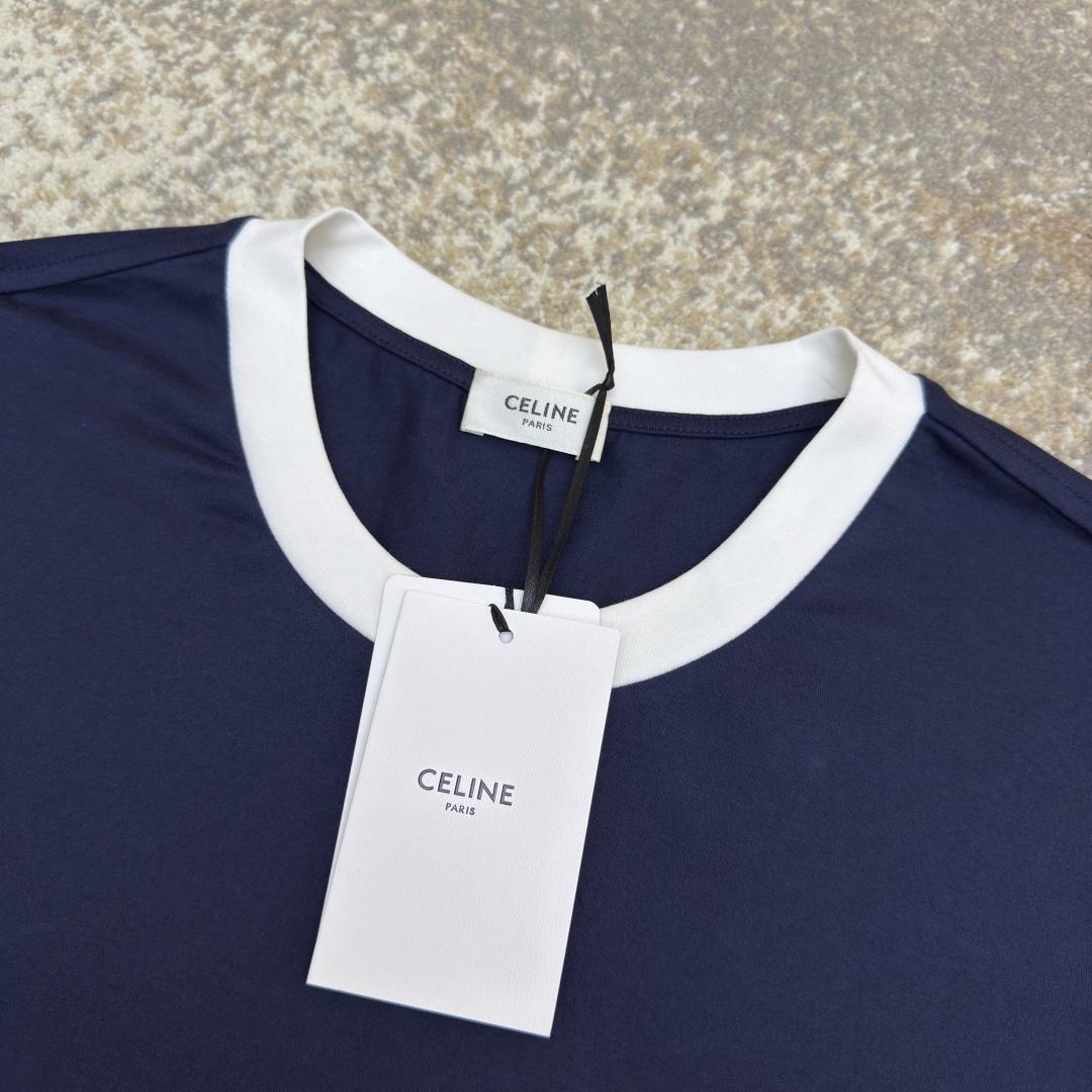 Celine Triomphe Regular T-shirt In Cotton Jersey - DopestKickz
