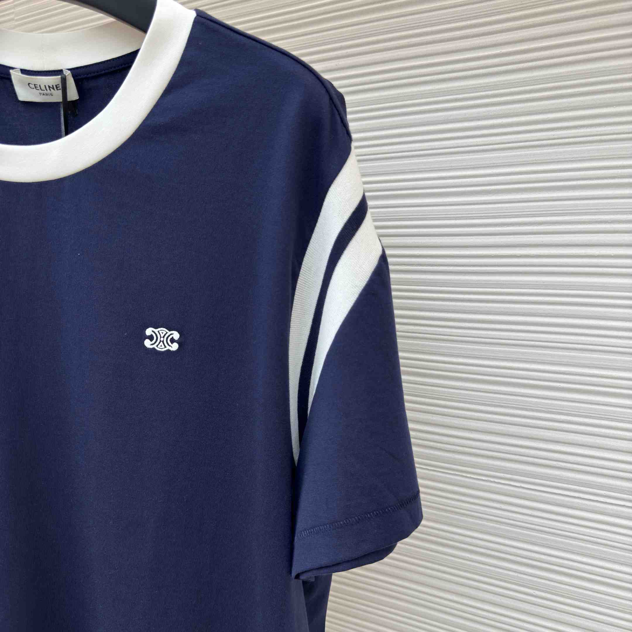 Celine Triomphe Regular T-shirt In Cotton Jersey - DopestKickz