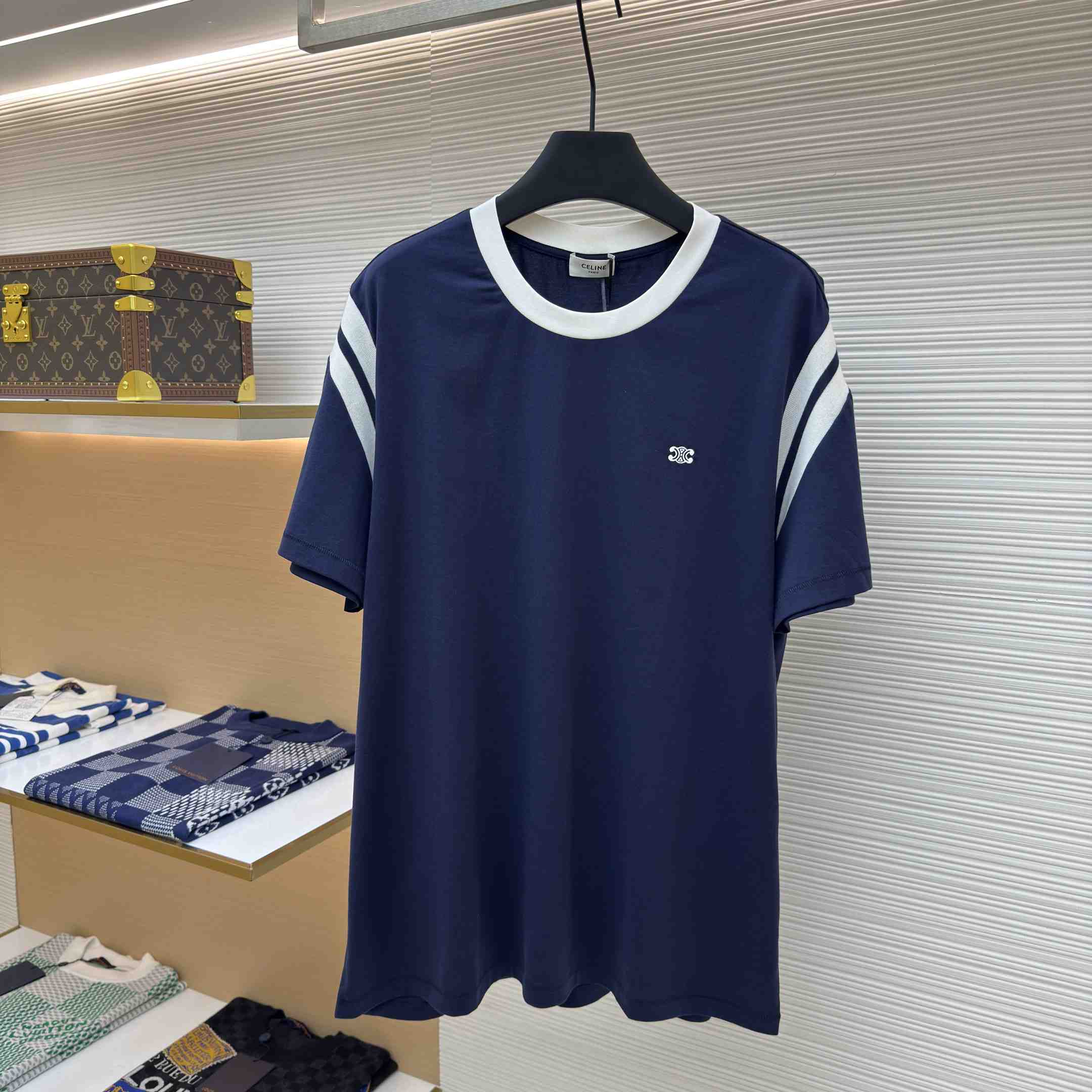 Celine Triomphe Regular T-shirt In Cotton Jersey - DopestKickz