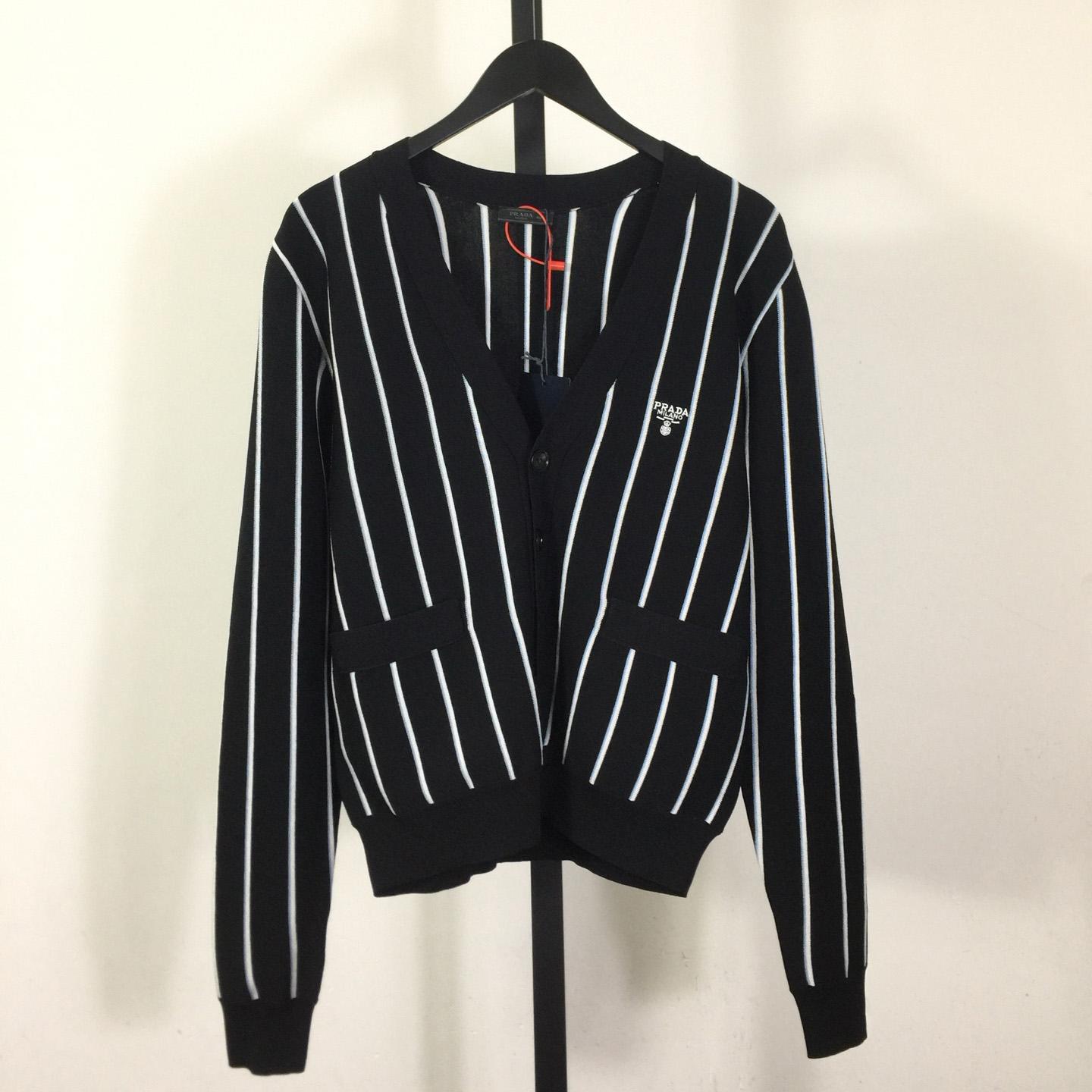 Prada Black Wool Cardigan - DopestKickz