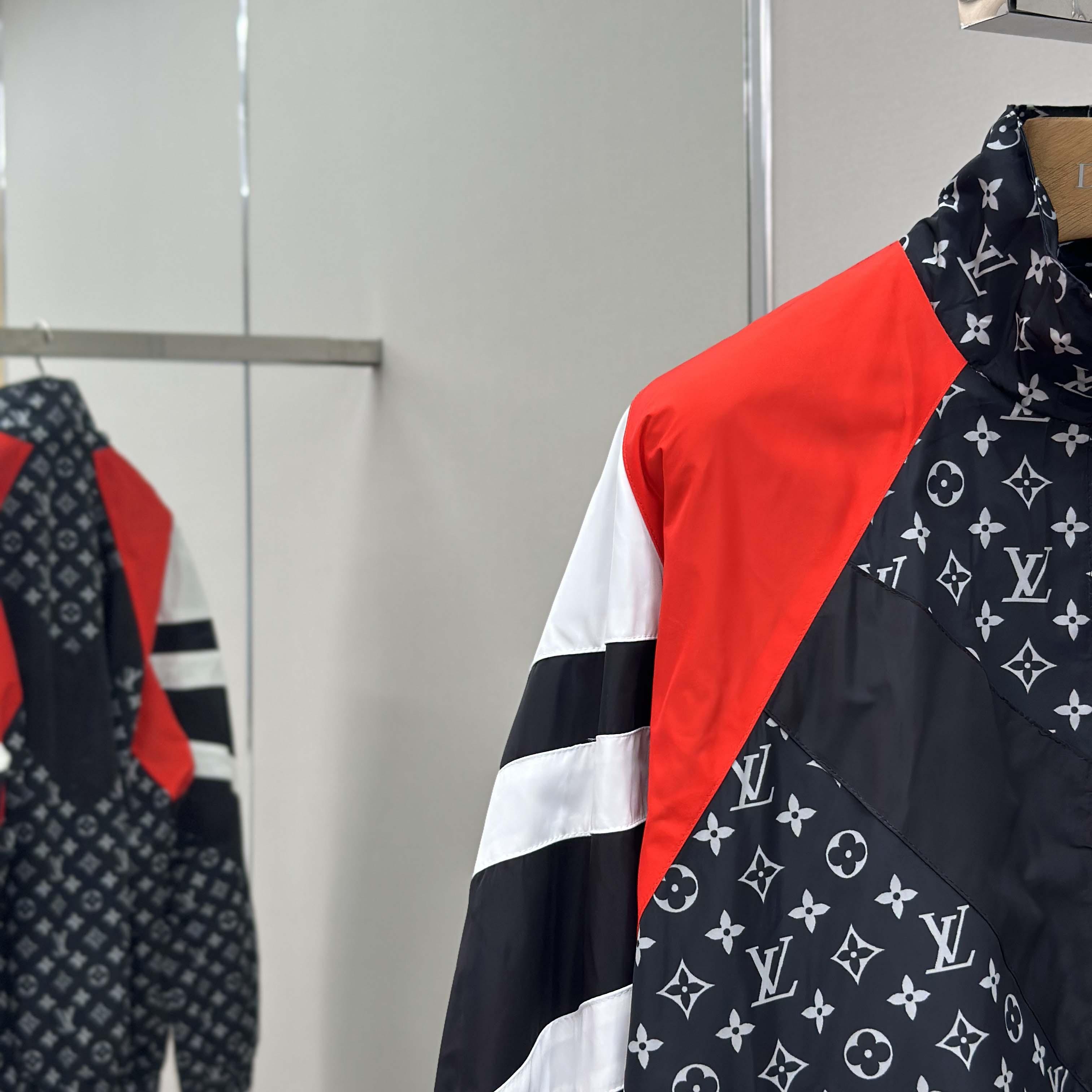 Louis Vuitton Monogram Printed Nylon Tracksuit Top   1AILQ5 - DopestKickz