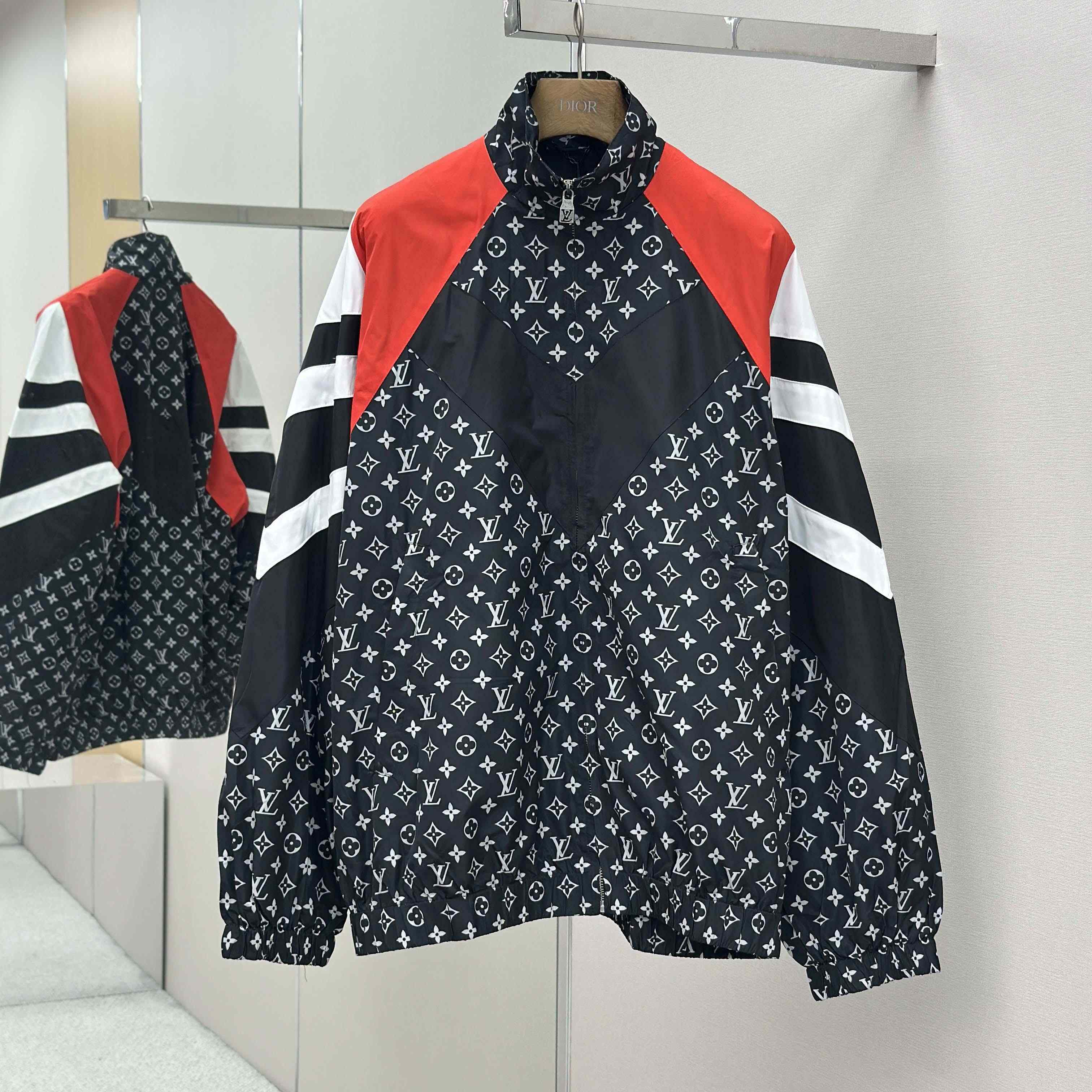 Louis Vuitton Monogram Printed Nylon Tracksuit Top   1AILQ5 - DopestKickz