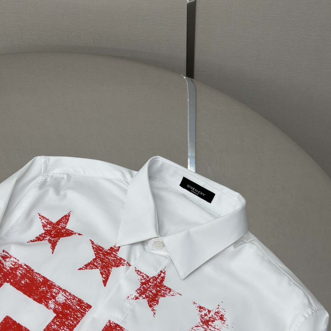 Givenchy Cotton Shirt with 4G Stars - DopestKickz