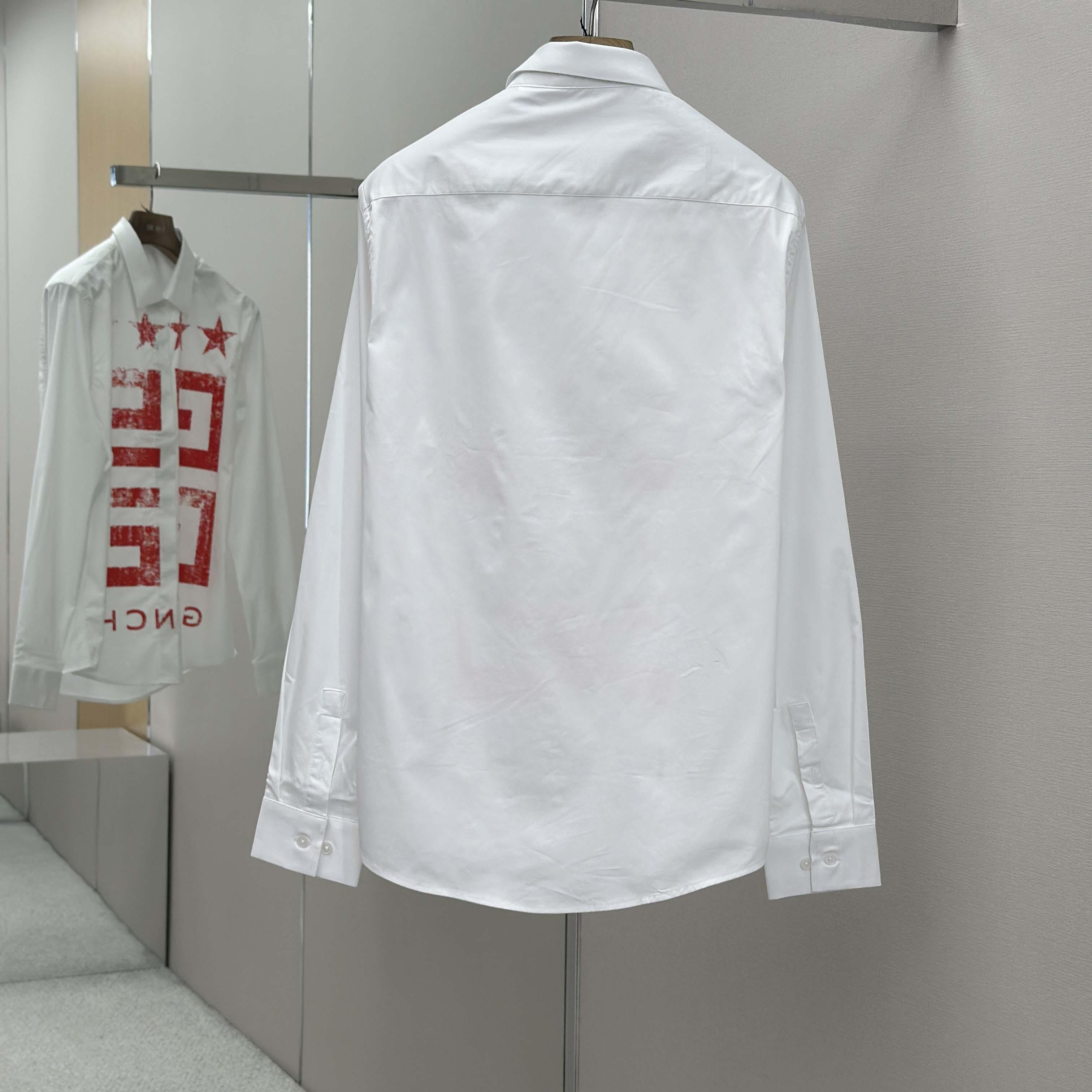 Givenchy Cotton Shirt with 4G Stars - DopestKickz