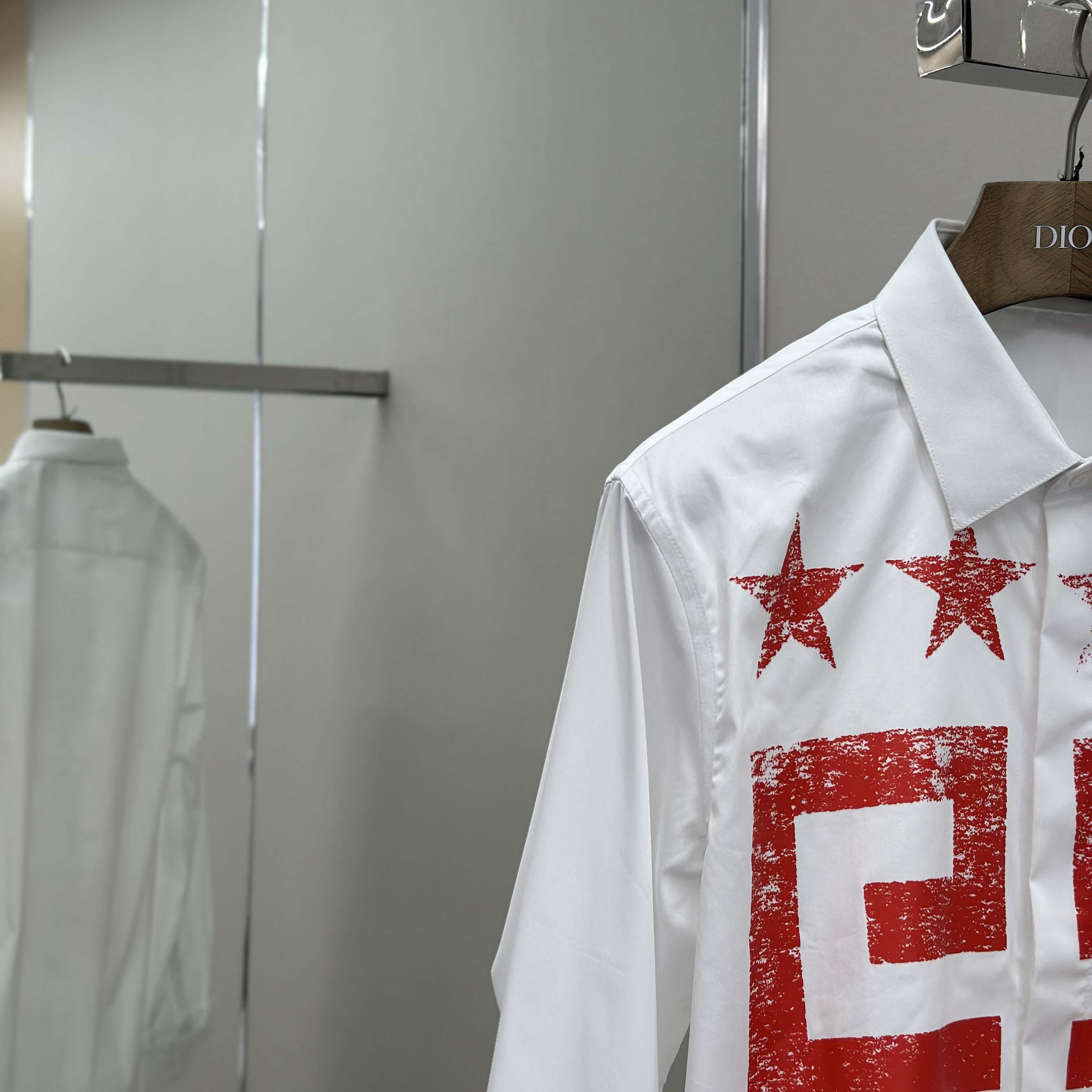 Givenchy Cotton Shirt with 4G Stars - DopestKickz