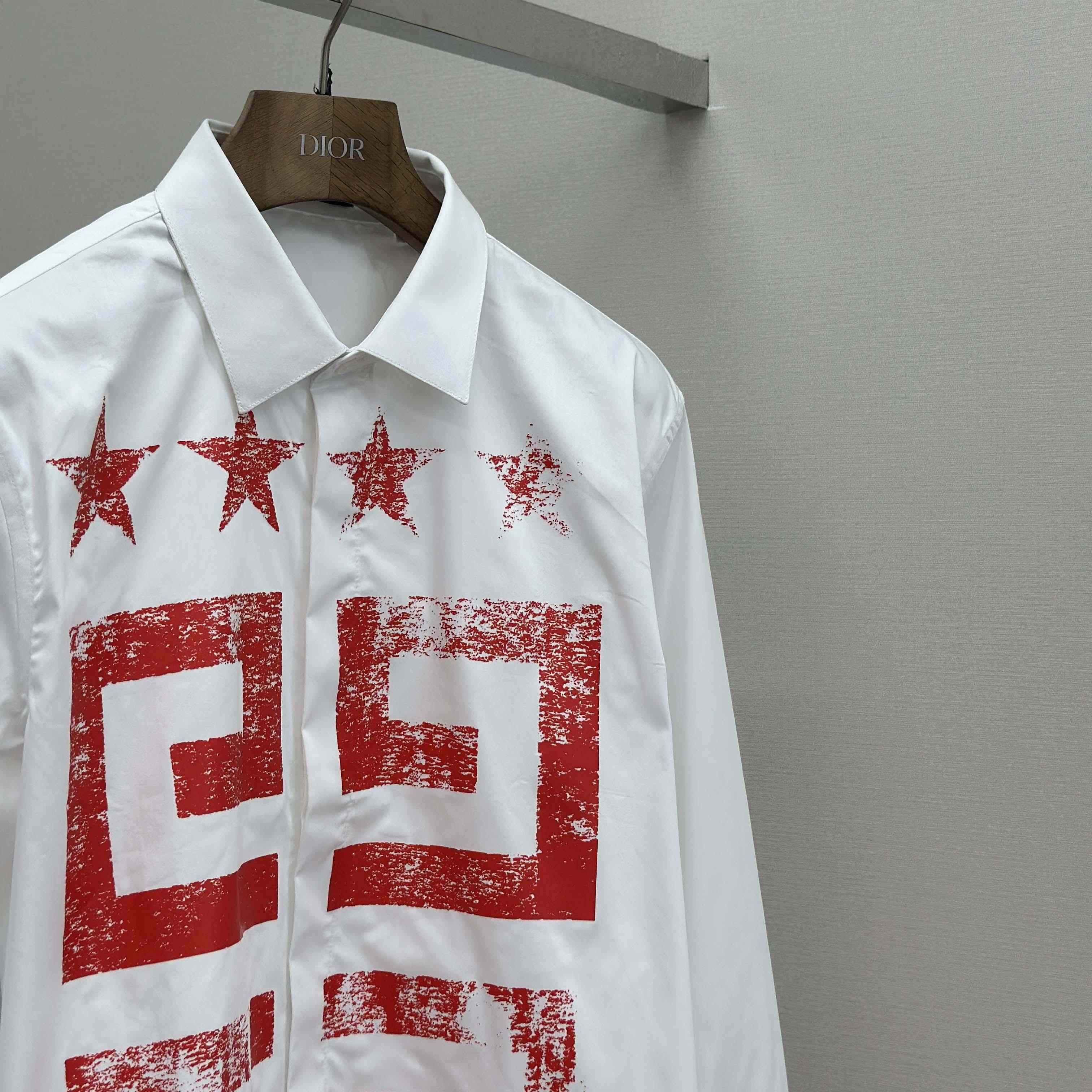 Givenchy Cotton Shirt with 4G Stars - DopestKickz