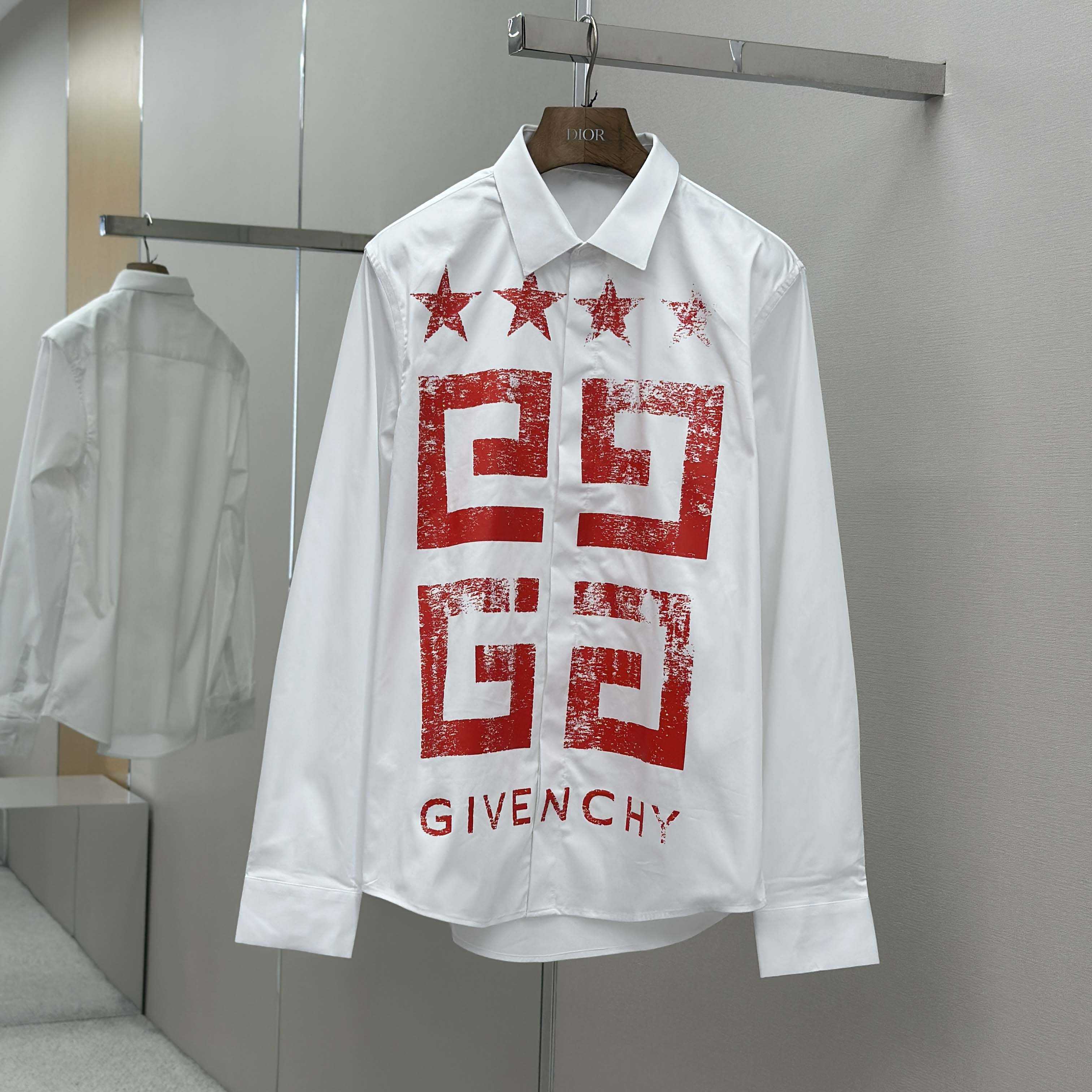 Givenchy Cotton Shirt with 4G Stars - DopestKickz
