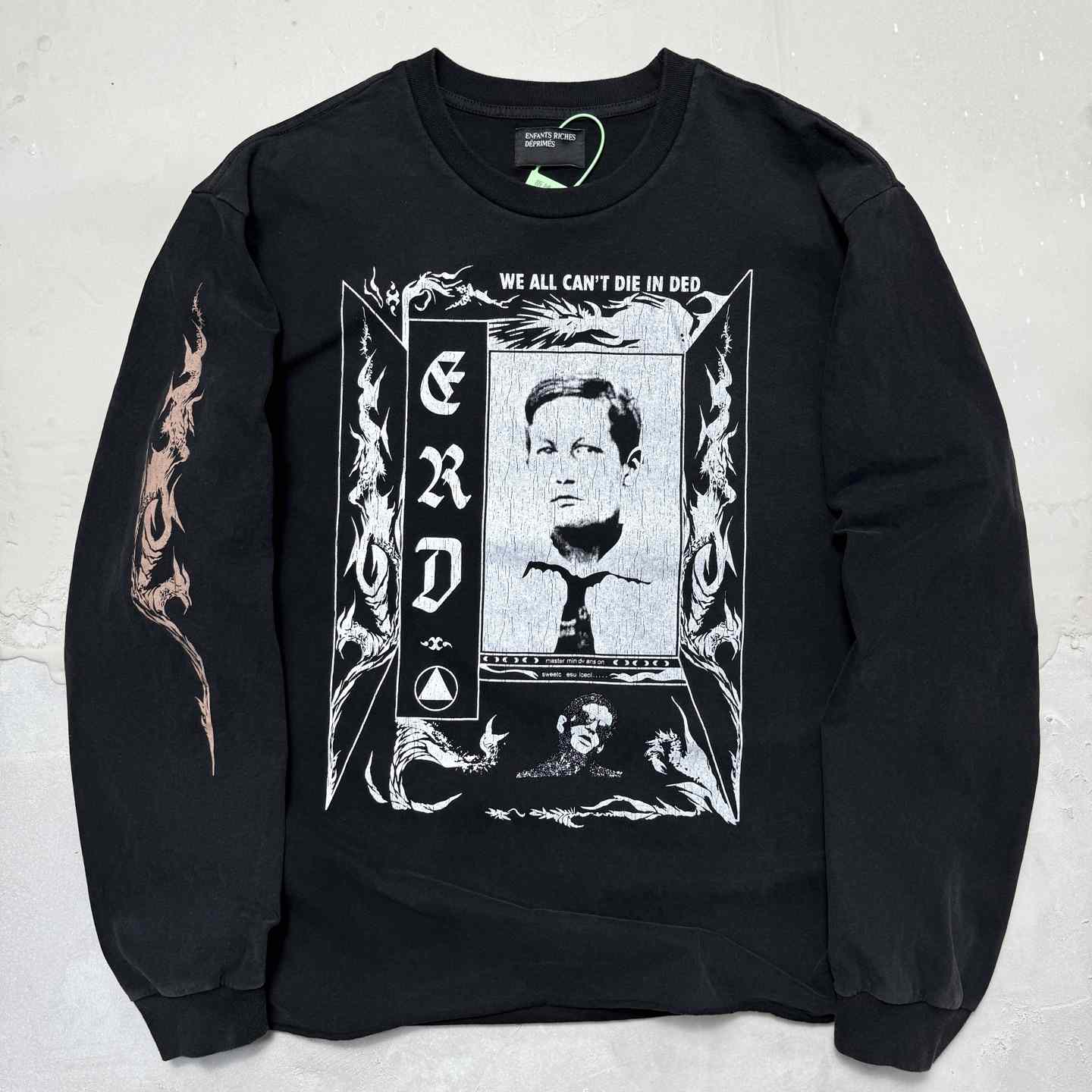 Enfants Riches Deprimes Die In Bed Long Sleeve Tee Shirt Black - DopestKickz