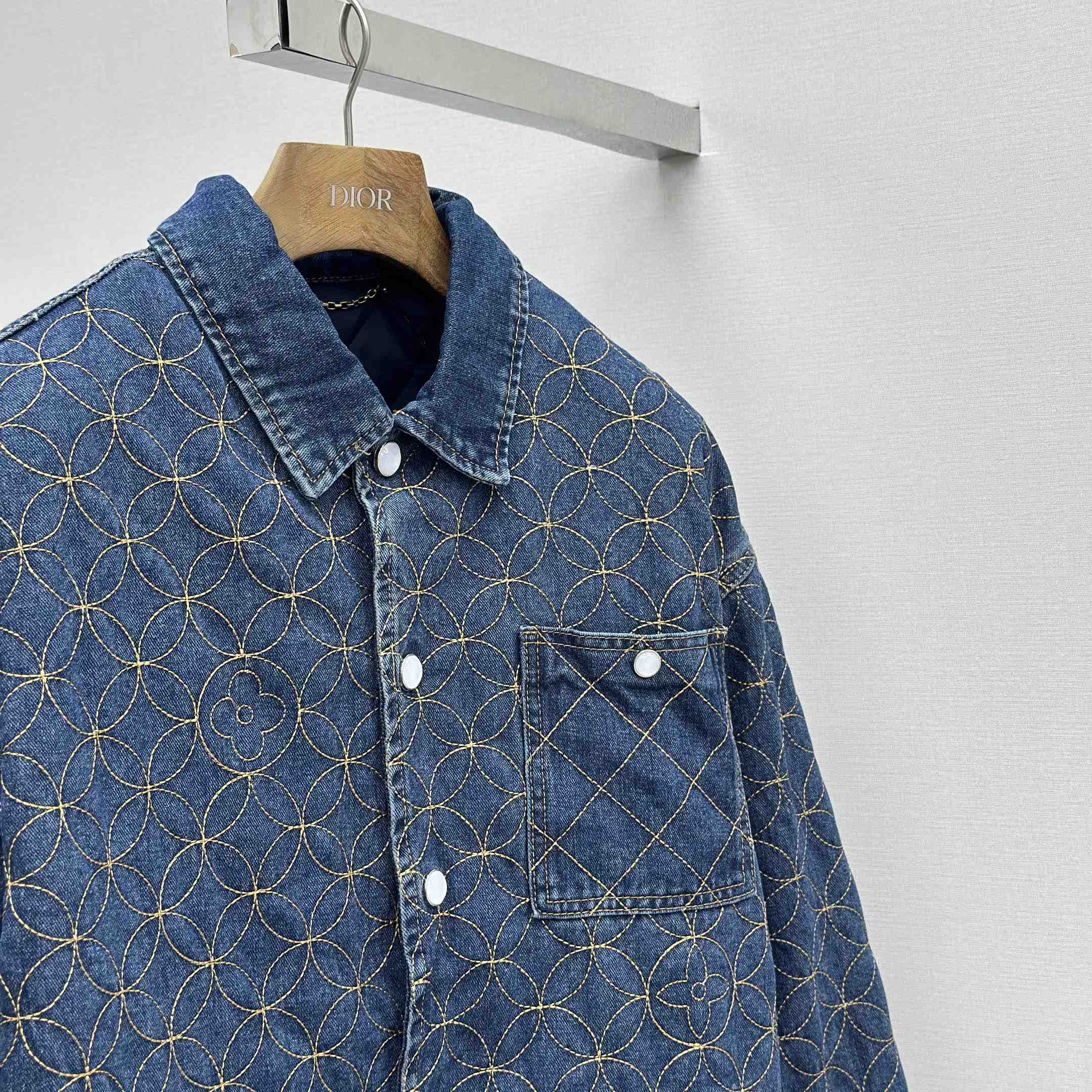 Louis Vuitton Embroidered Denim Blouson   1AILM5 - DopestKickz