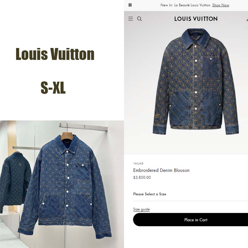 Louis Vuitton Embroidered Denim Blouson   1AILM5 - DopestKickz