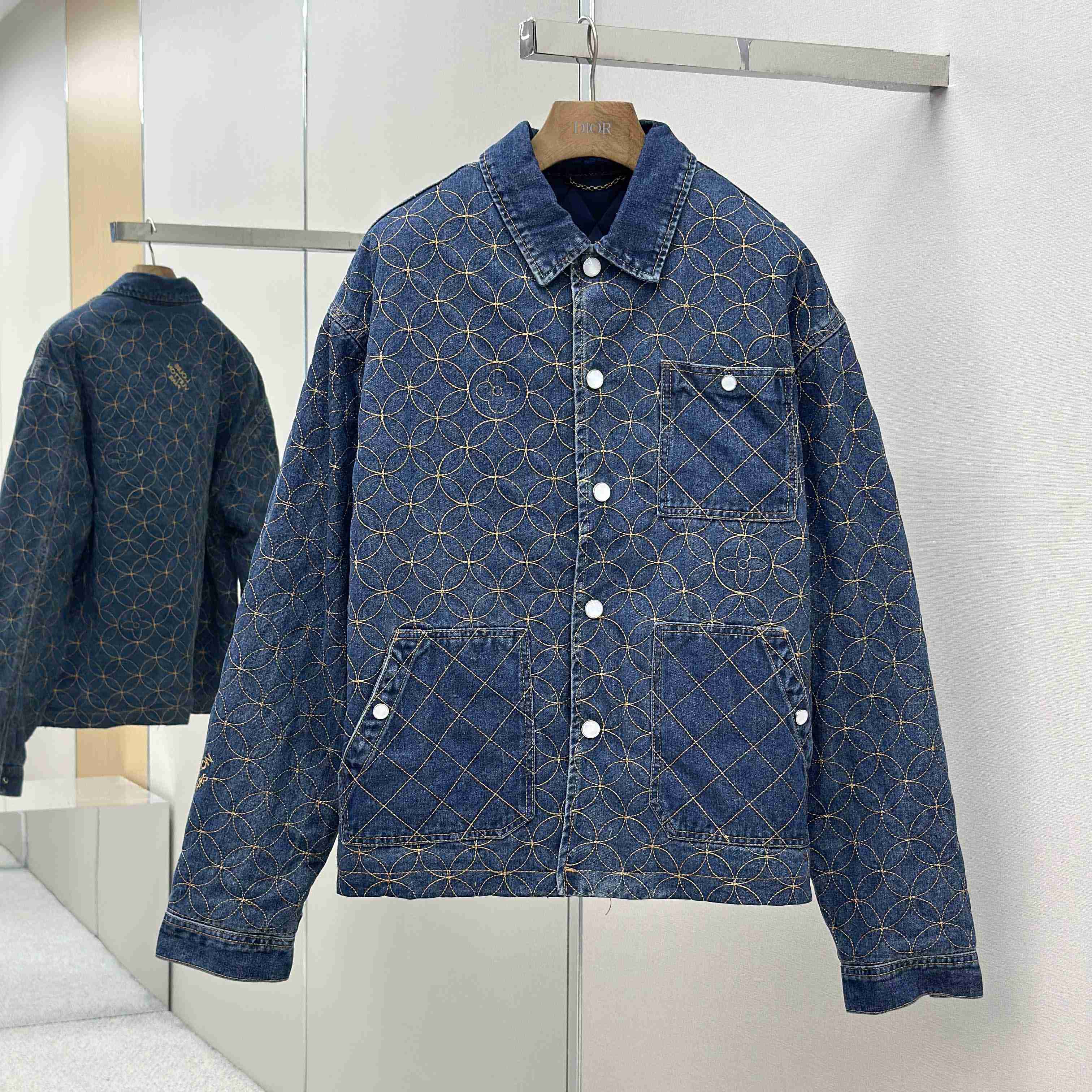 Louis Vuitton Embroidered Denim Blouson   1AILM5 - DopestKickz