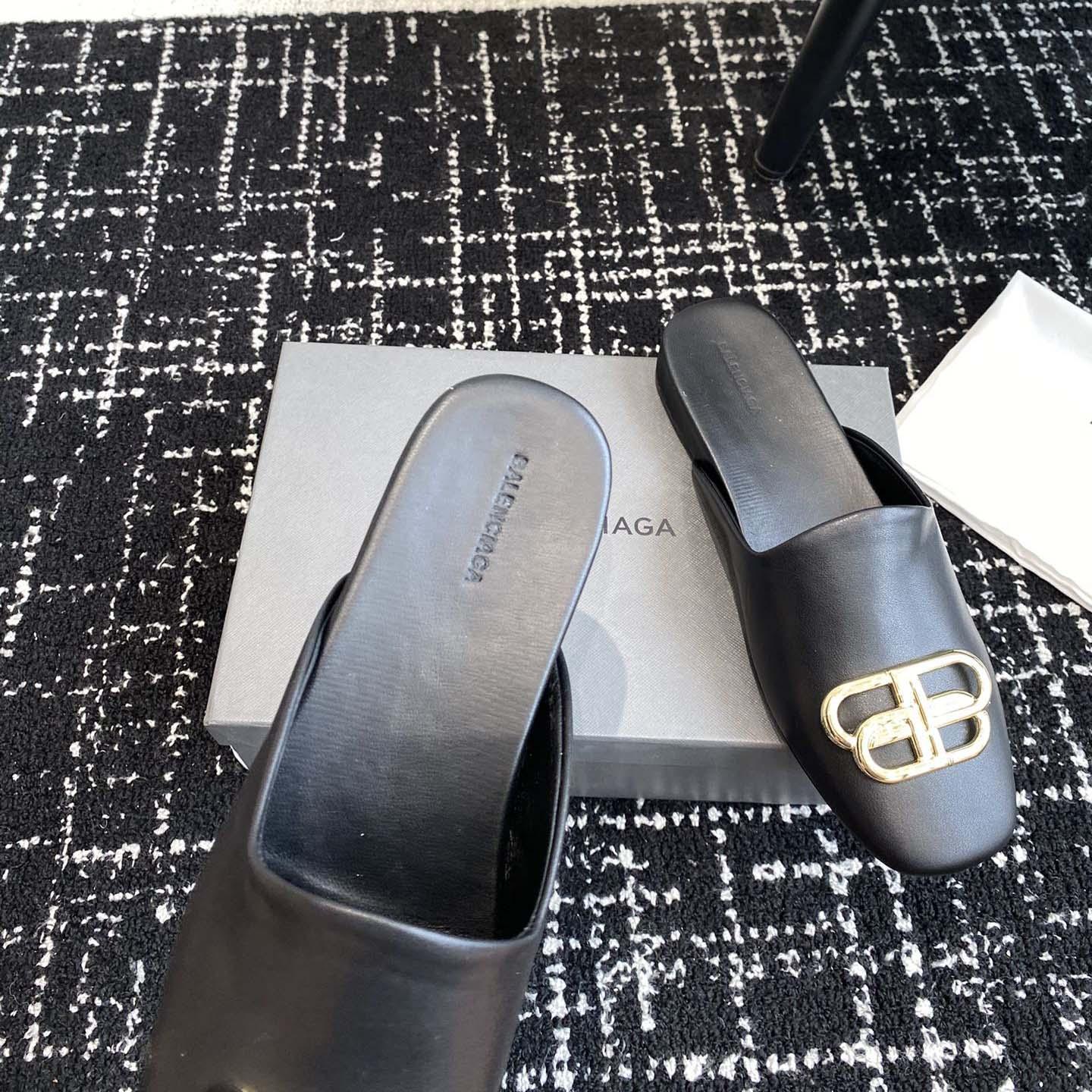 Balenciaga Flat Cosy BB Mule Slide Sandals - DopestKickz