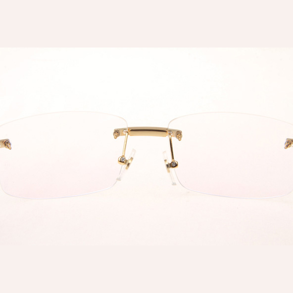 Cartier CT_3524012 Diamond White Mix Black Buffalo Eyeglasses In Gold - DopestKickz