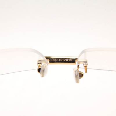 Cartier CT_3524012 Diamond White Mix Black Buffalo Eyeglasses In Gold - DopestKickz