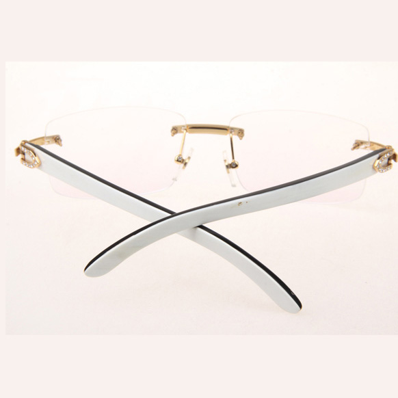 Cartier CT_3524012 Diamond White Mix Black Buffalo Eyeglasses In Gold - DopestKickz