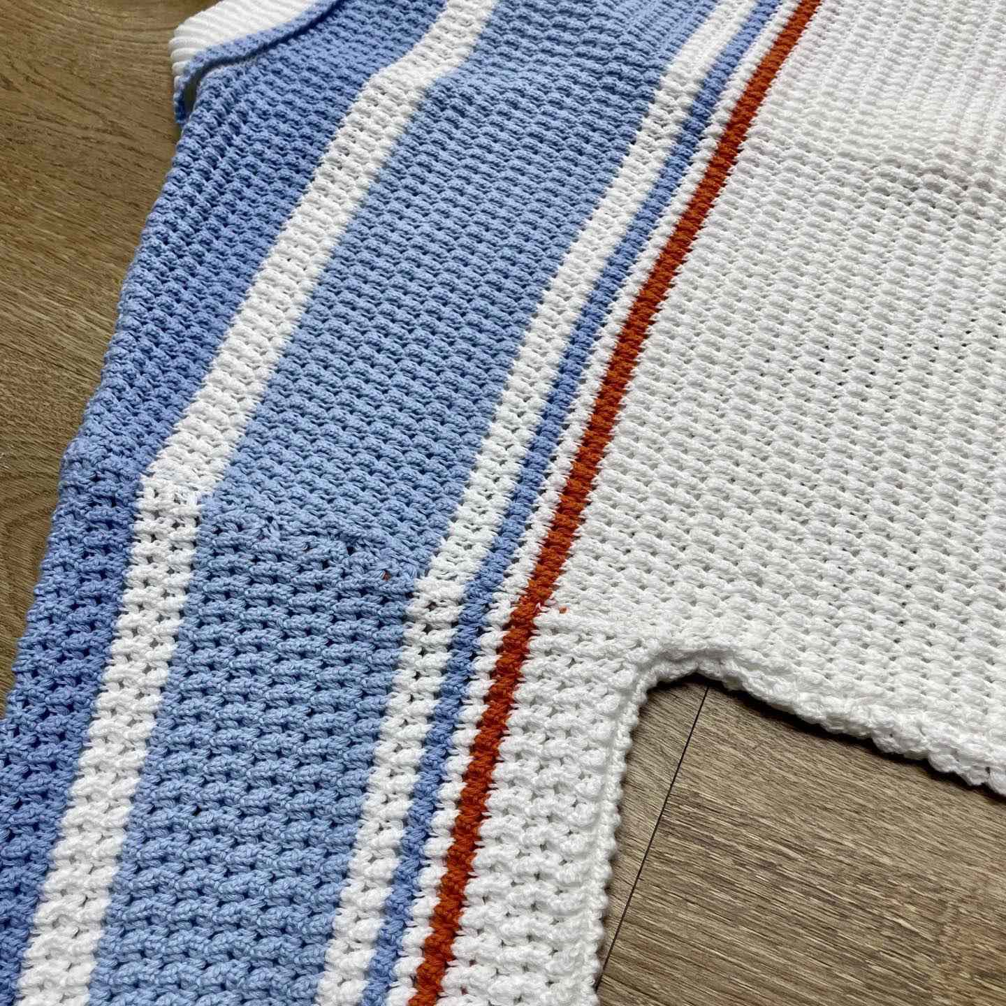 Casablanca Cotton Tennis Short Sleeve Crochet Shirt    D0103 - DopestKickz