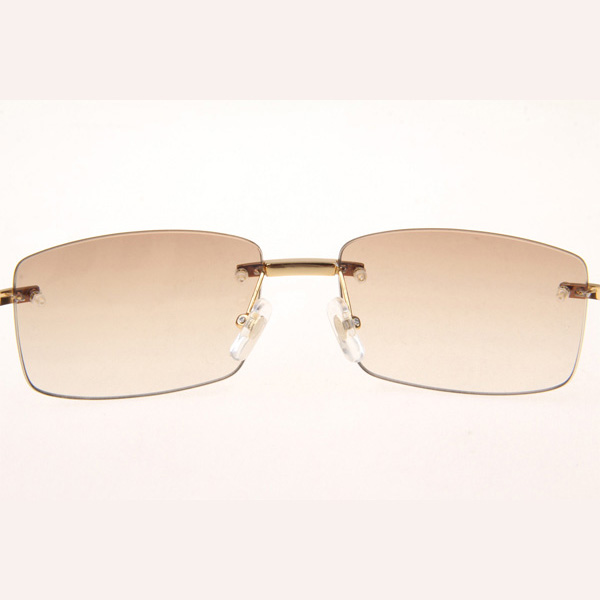 Cartier CT_3524012 Diamond White Buffalo Sunglasses In Gold Brown - DopestKickz