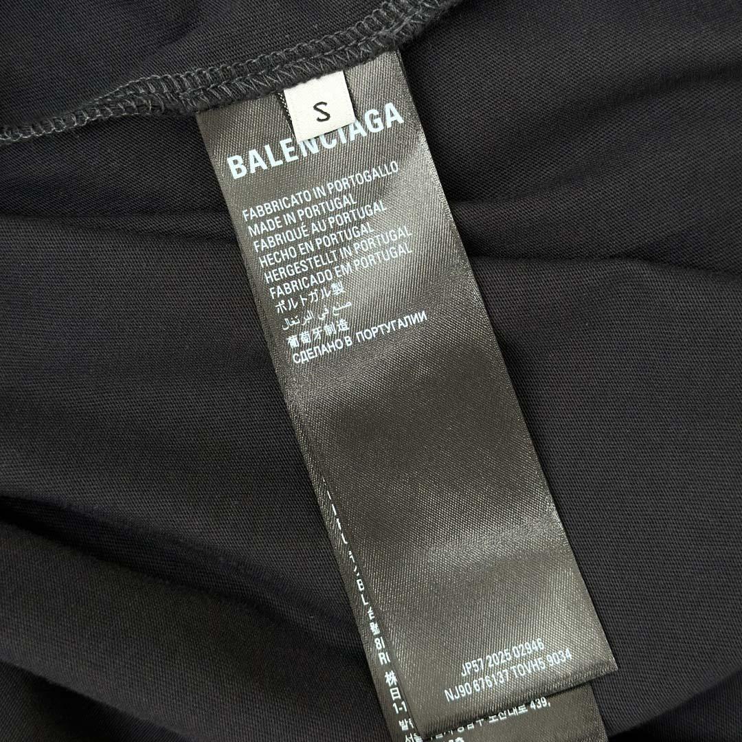 Balenciaga Taped Balenciaga Back T-Shirt Medium Fit in heather grey dry jersey - DopestKickz