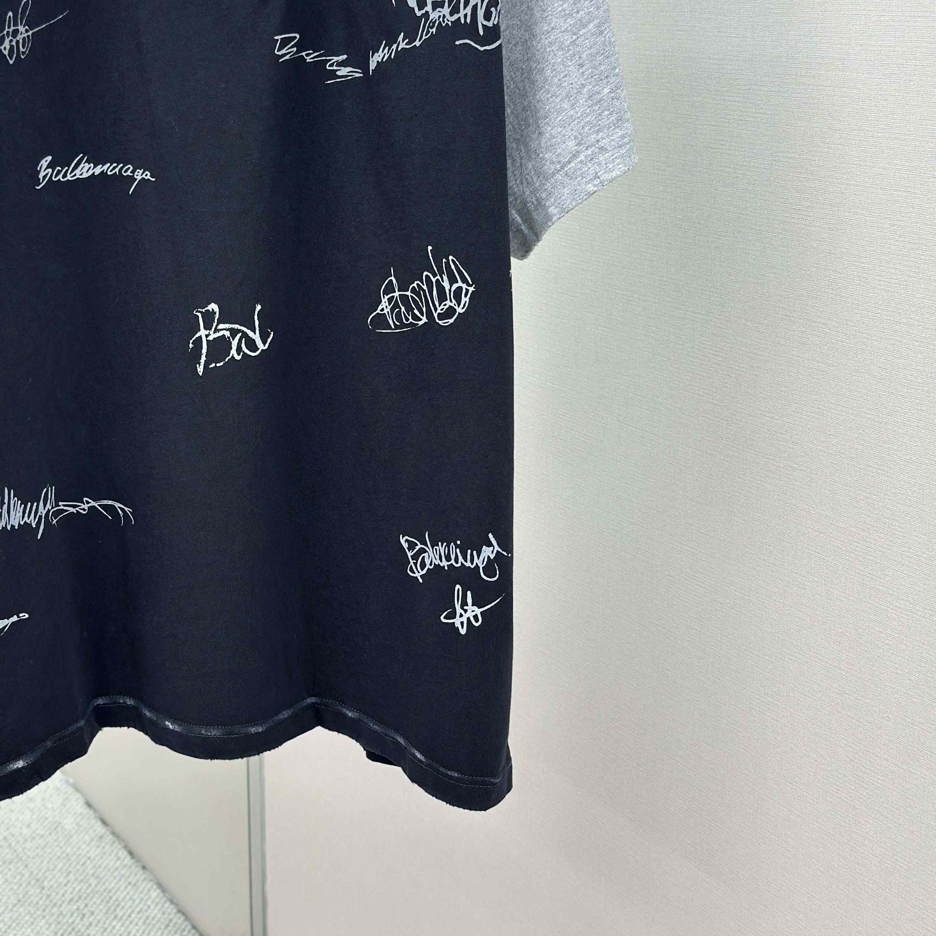 Balenciaga Taped Balenciaga Back T-Shirt Medium Fit in heather grey dry jersey - DopestKickz