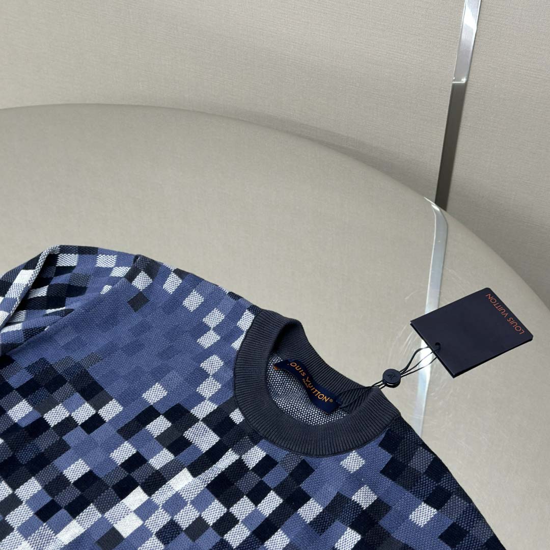 Louis Vuitton LV Vers Damoflage Jacquard Pullover   1AGHTO - DopestKickz