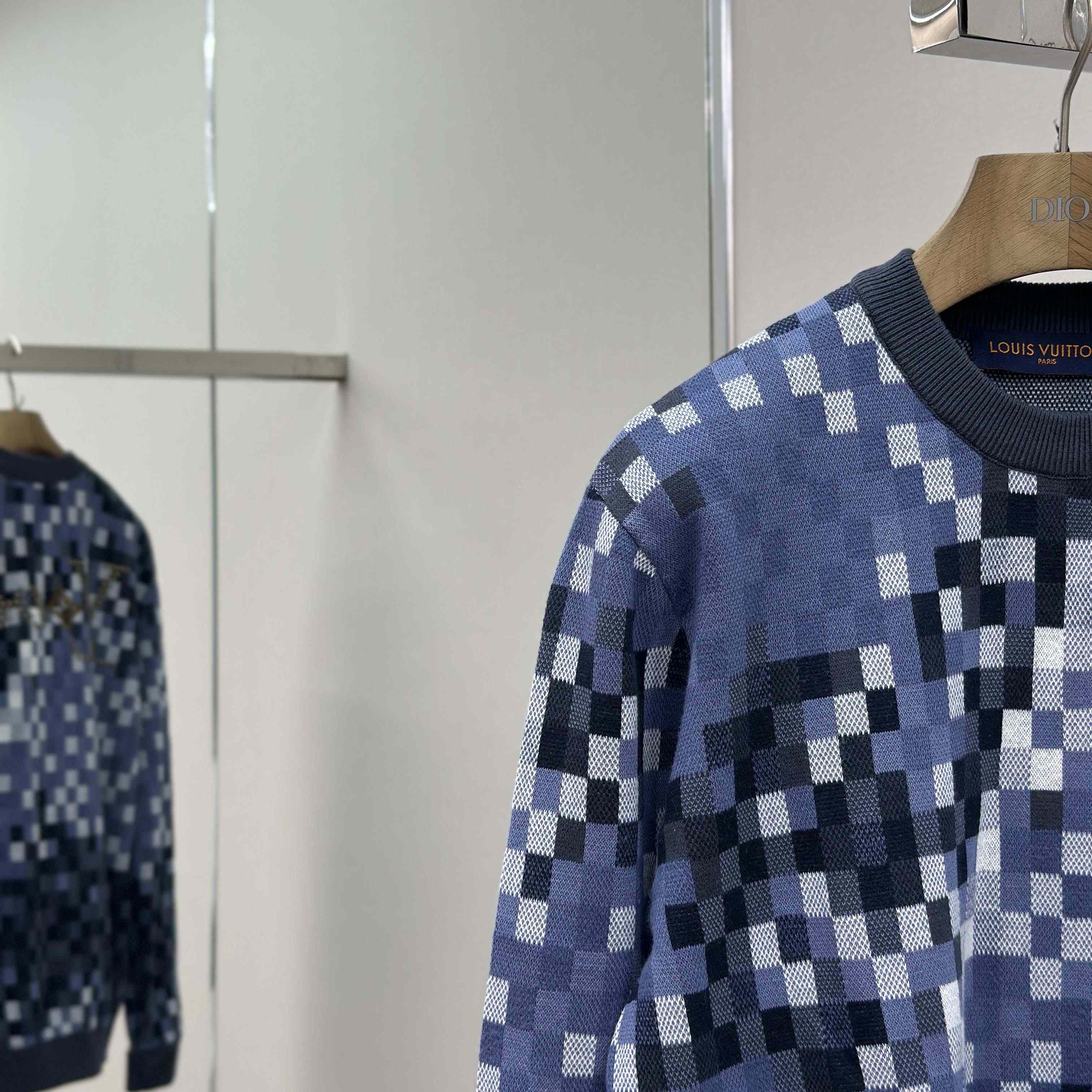 Louis Vuitton LV Vers Damoflage Jacquard Pullover   1AGHTO - DopestKickz