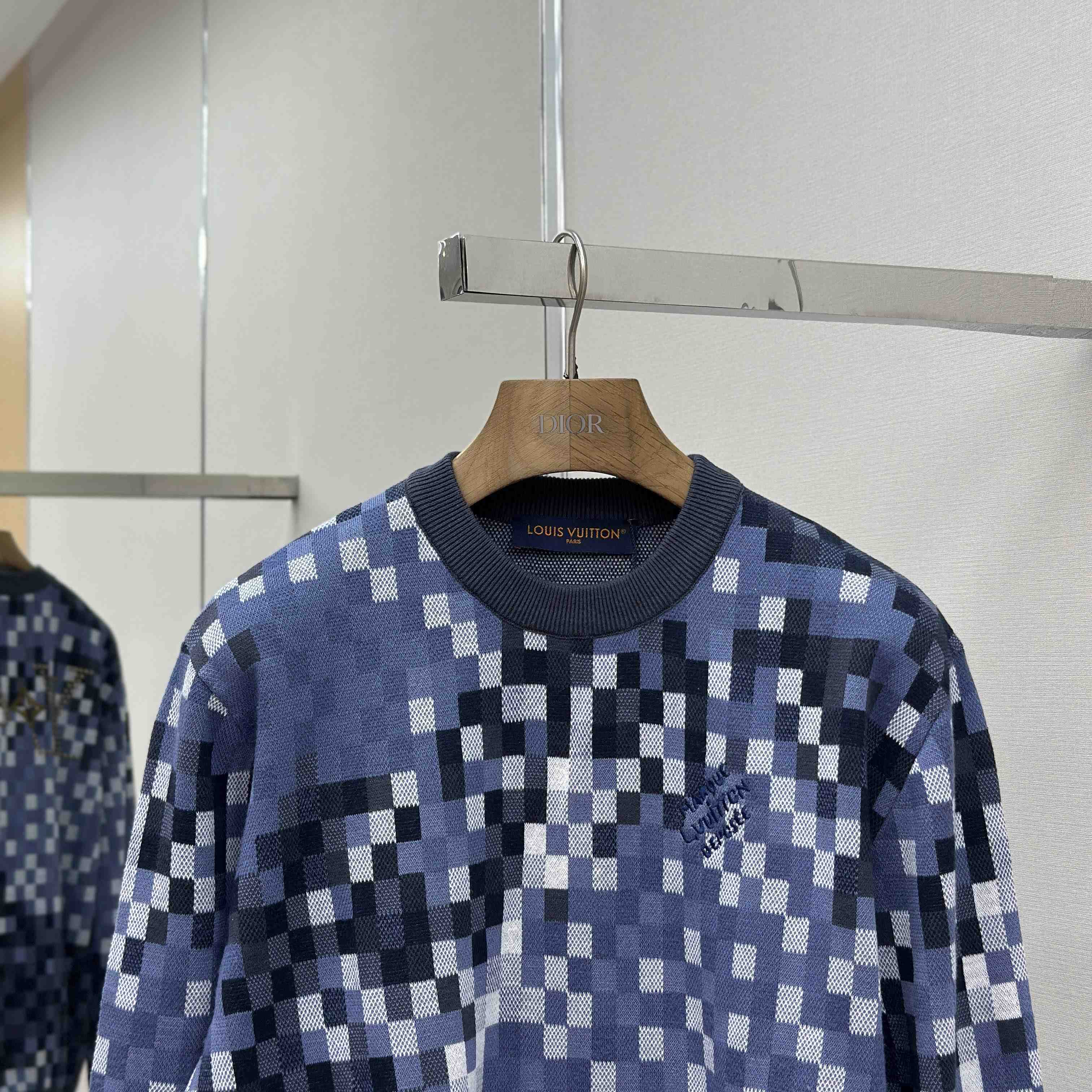 Louis Vuitton LV Vers Damoflage Jacquard Pullover   1AGHTO - DopestKickz