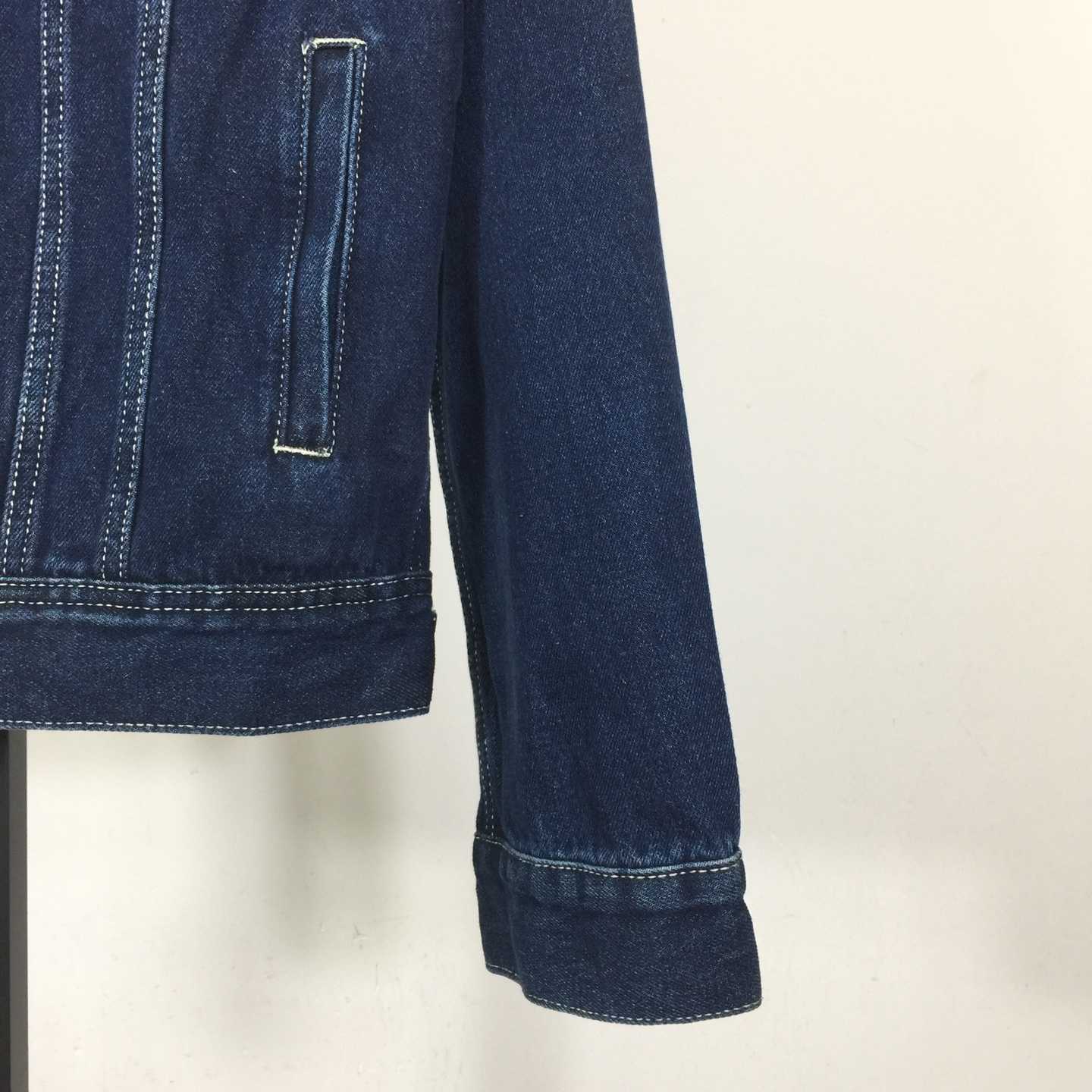 Celine Trucker Jacket In Royal Indigo Wash Denim - DopestKickz