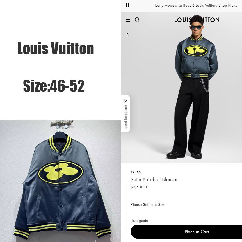 Louis Vuitton Satin Baseball Blouson   1AILPO - DopestKickz