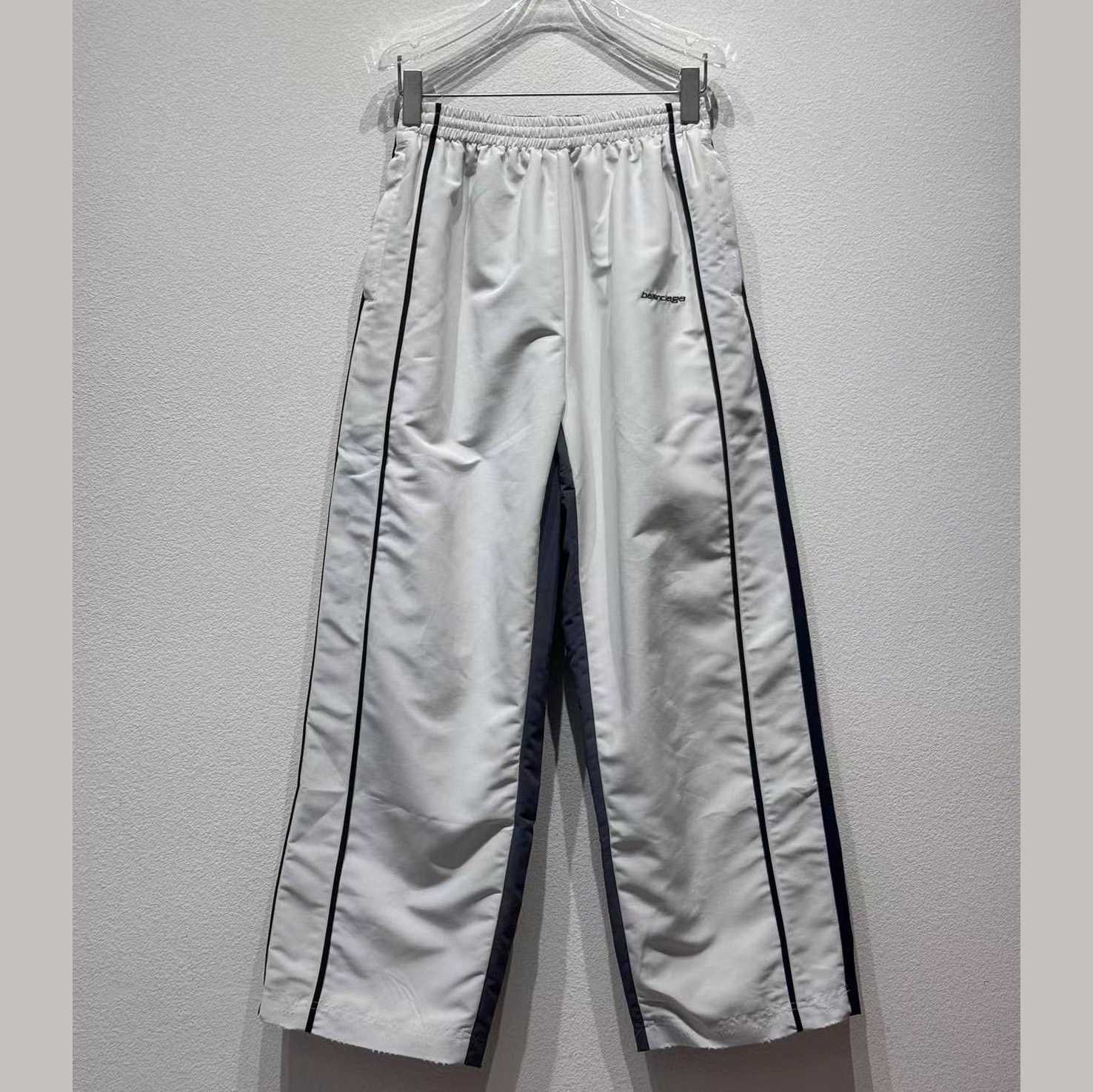 Balenciaga 50/50 Tracksuit Pants In White And Grey  - DopestKickz