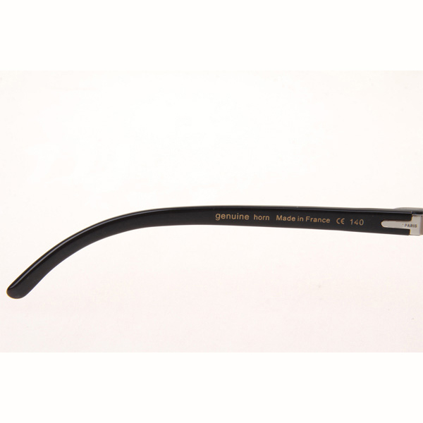 Cartier CT_3524012 Diamond Black Buffalo Eyeglasses In Silver Brown - DopestKickz