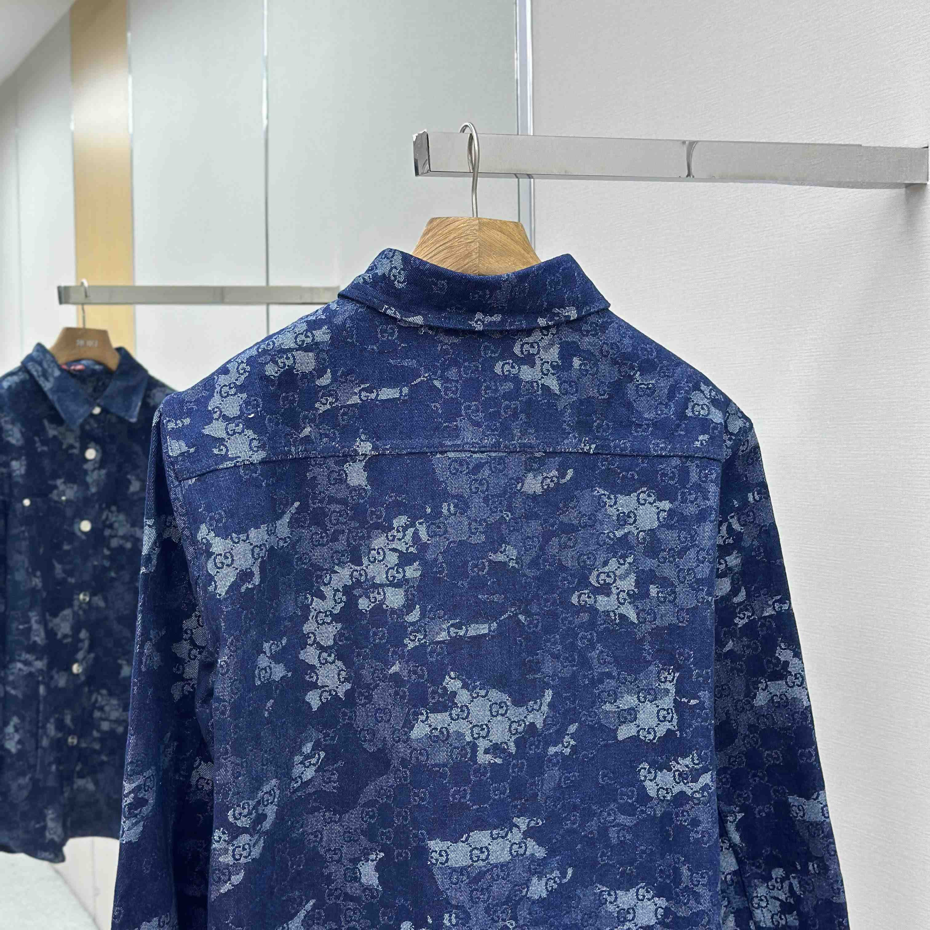 Gucci GG Jacquard Denim Shirt - DopestKickz
