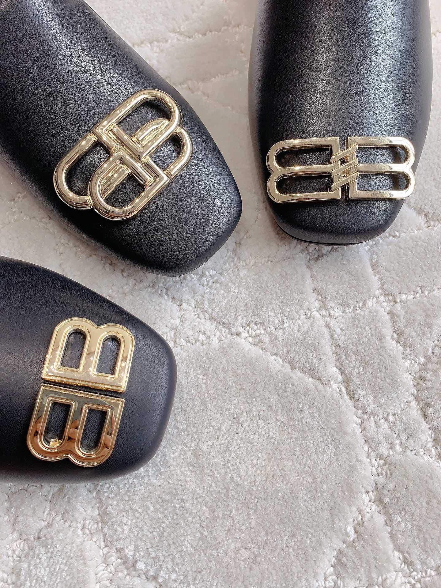 Balenciaga Flat Cosy BB Mule Slide Sandals - DopestKickz