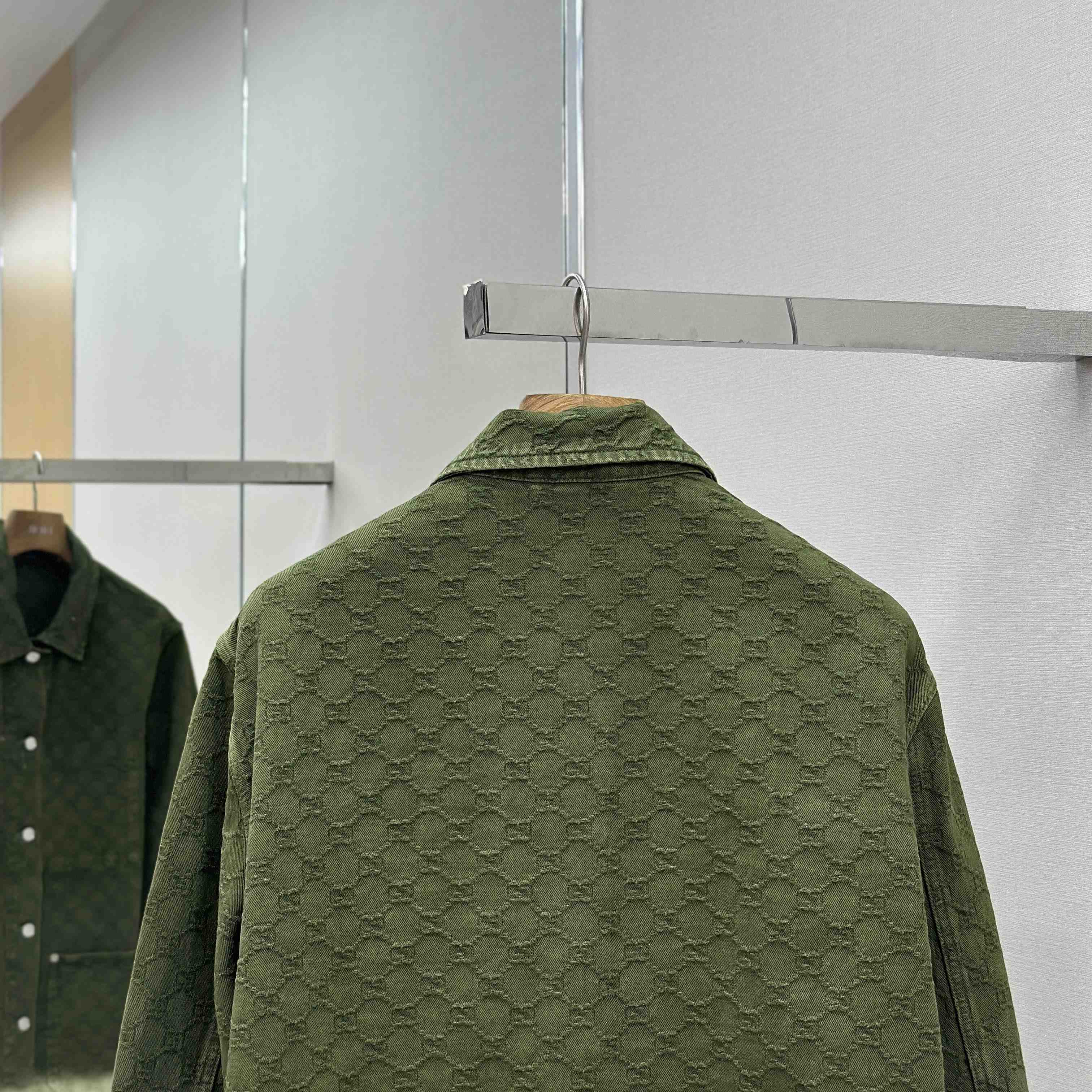 Gucci Bleached GG Cotton Denim Jacquard Shirt - DopestKickz