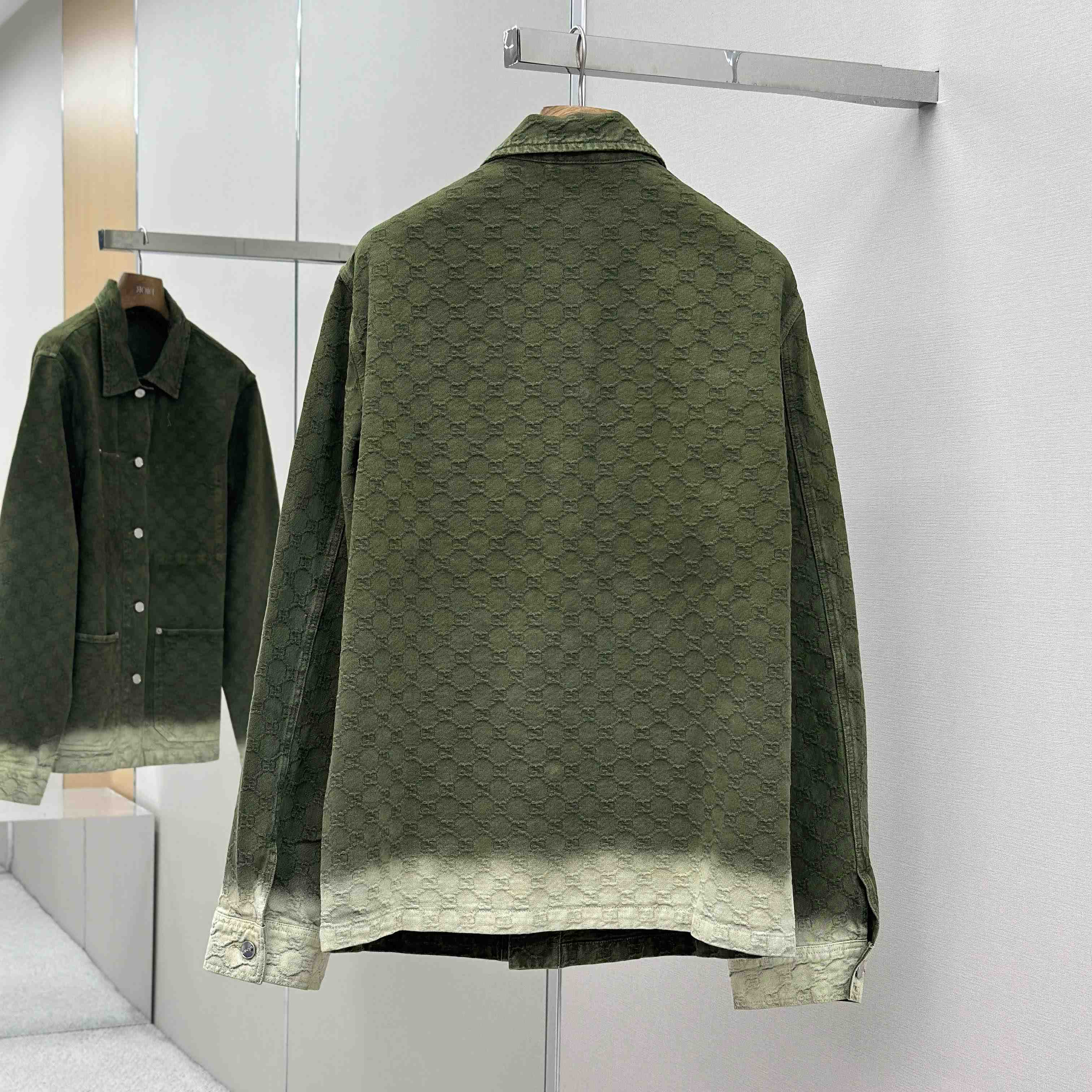 Gucci Bleached GG Cotton Denim Jacquard Shirt - DopestKickz