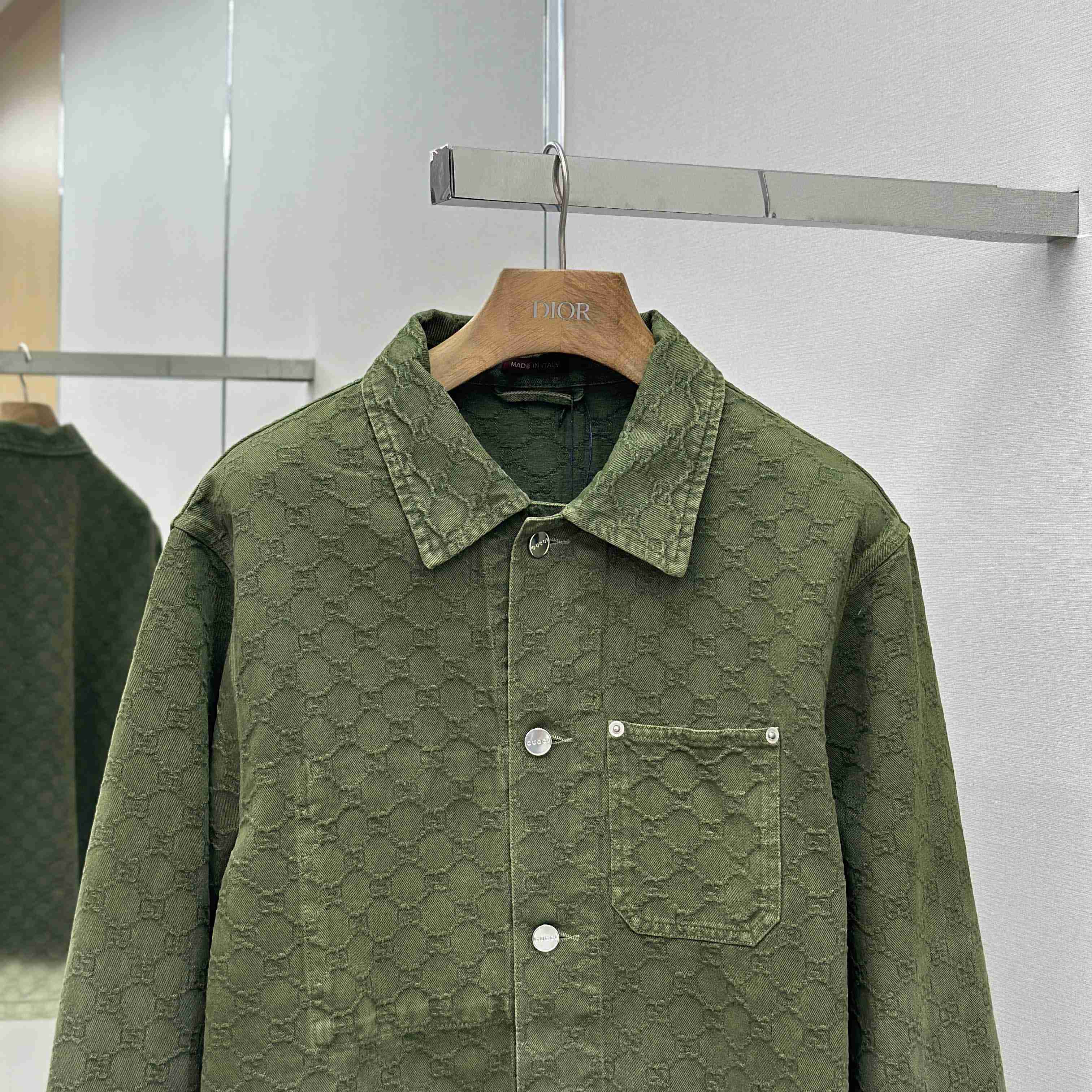 Gucci Bleached GG Cotton Denim Jacquard Shirt - DopestKickz