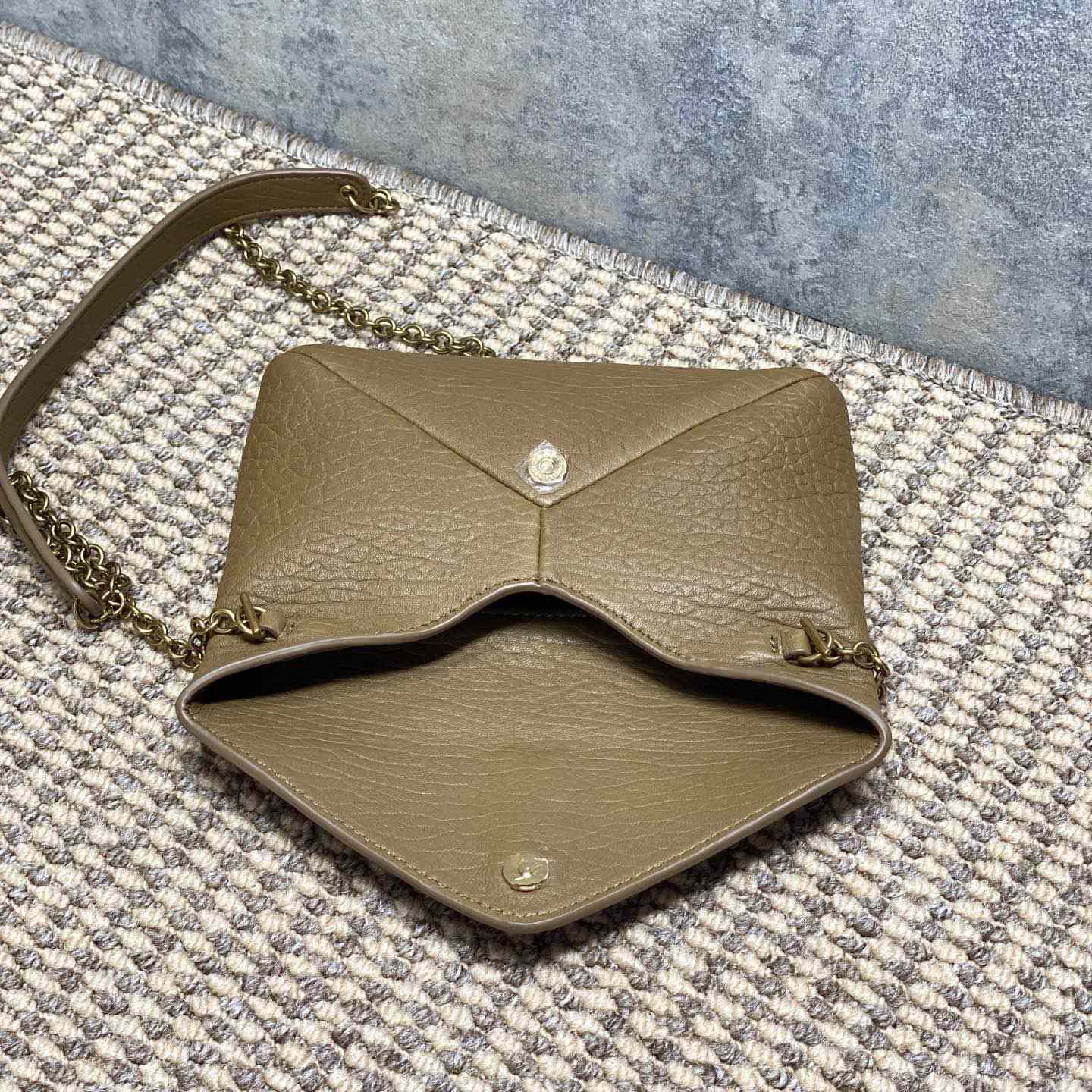 Saint Laurent Cassandre Chain Pouch In Lambskin - DopestKickz