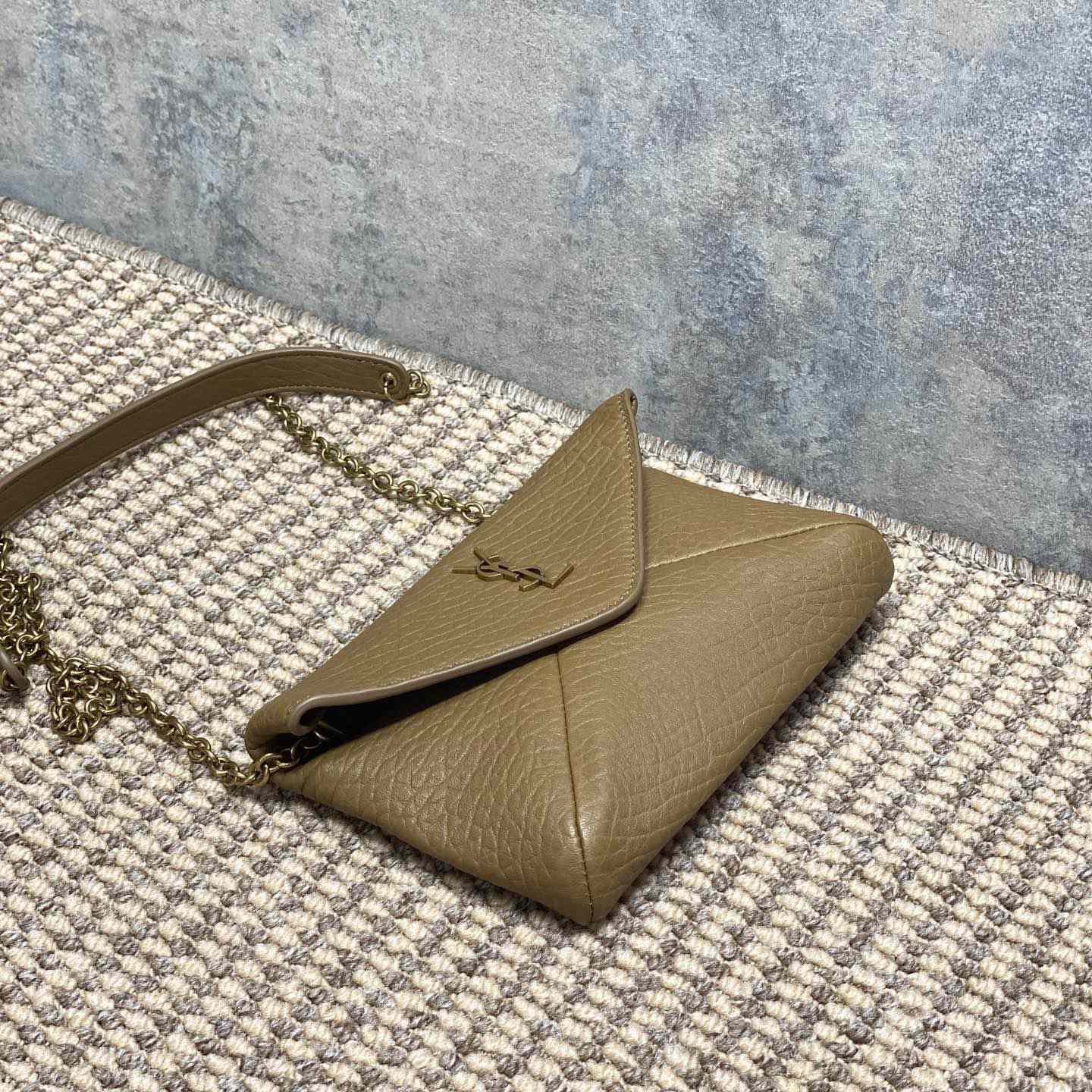 Saint Laurent Cassandre Chain Pouch In Lambskin - DopestKickz