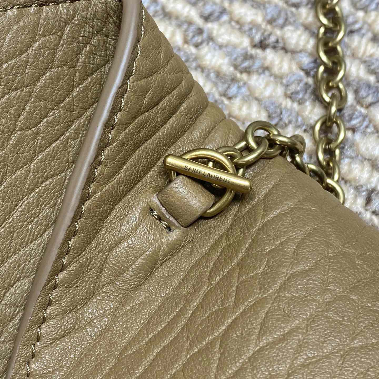 Saint Laurent Cassandre Chain Pouch In Lambskin - DopestKickz