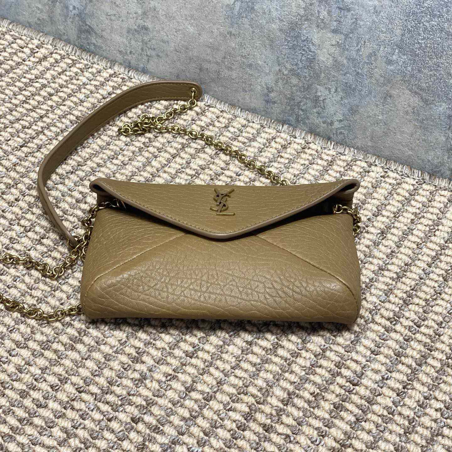 Saint Laurent Cassandre Chain Pouch In Lambskin - DopestKickz